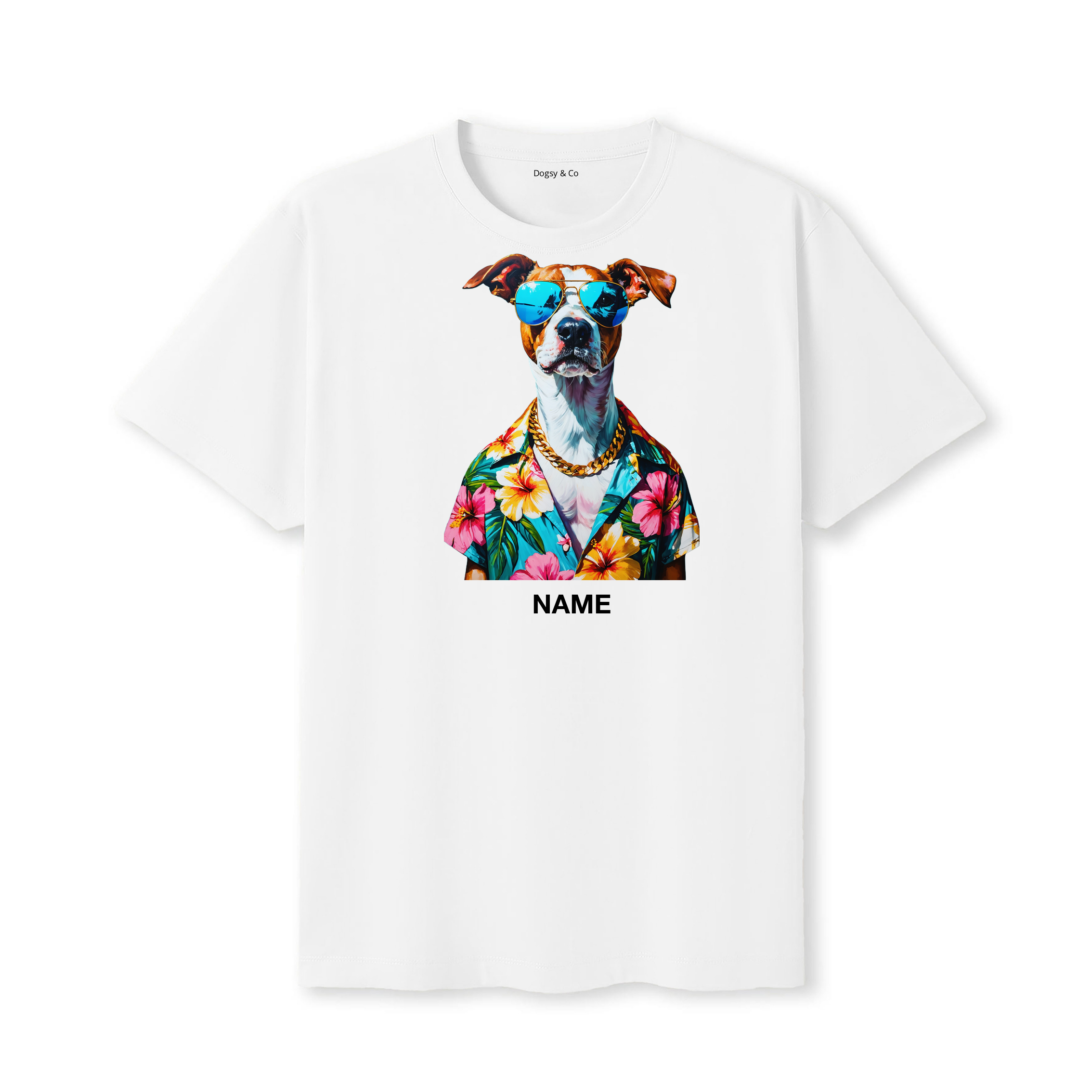 Bull Arab Hawaii Dog Custom T-Shirt - White