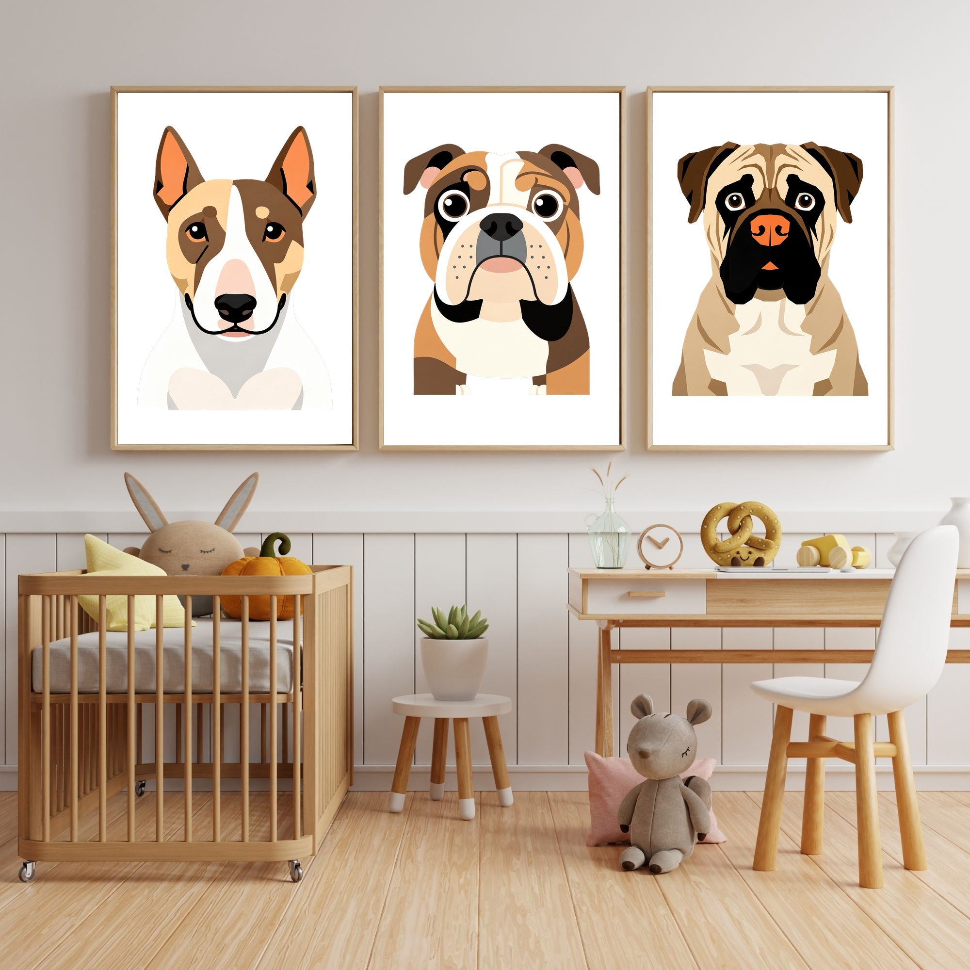 Bold Block Art Print - Framed Nursery Mockup