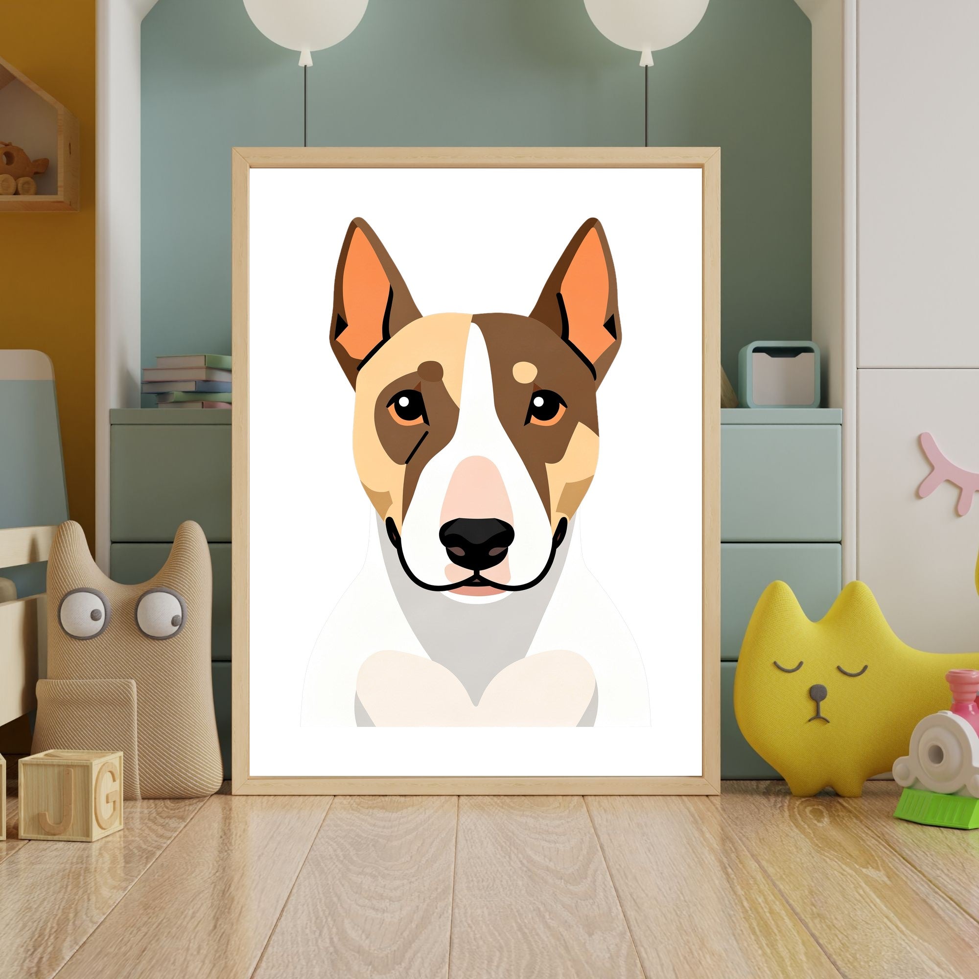 Bold Block Art Print - Framed Nursery Mockup