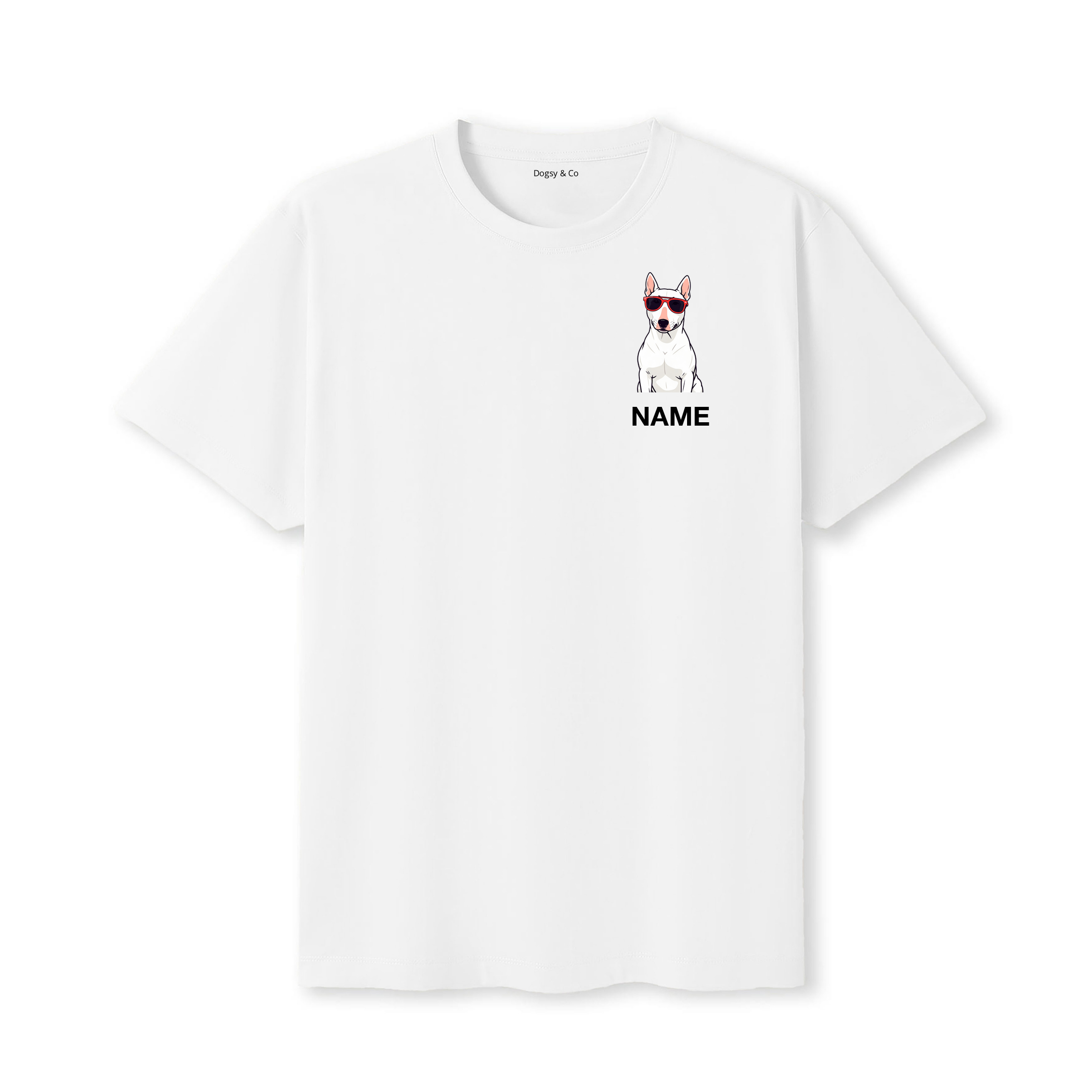 Bull Terrier Cool Dog Custom T-Shirt - White