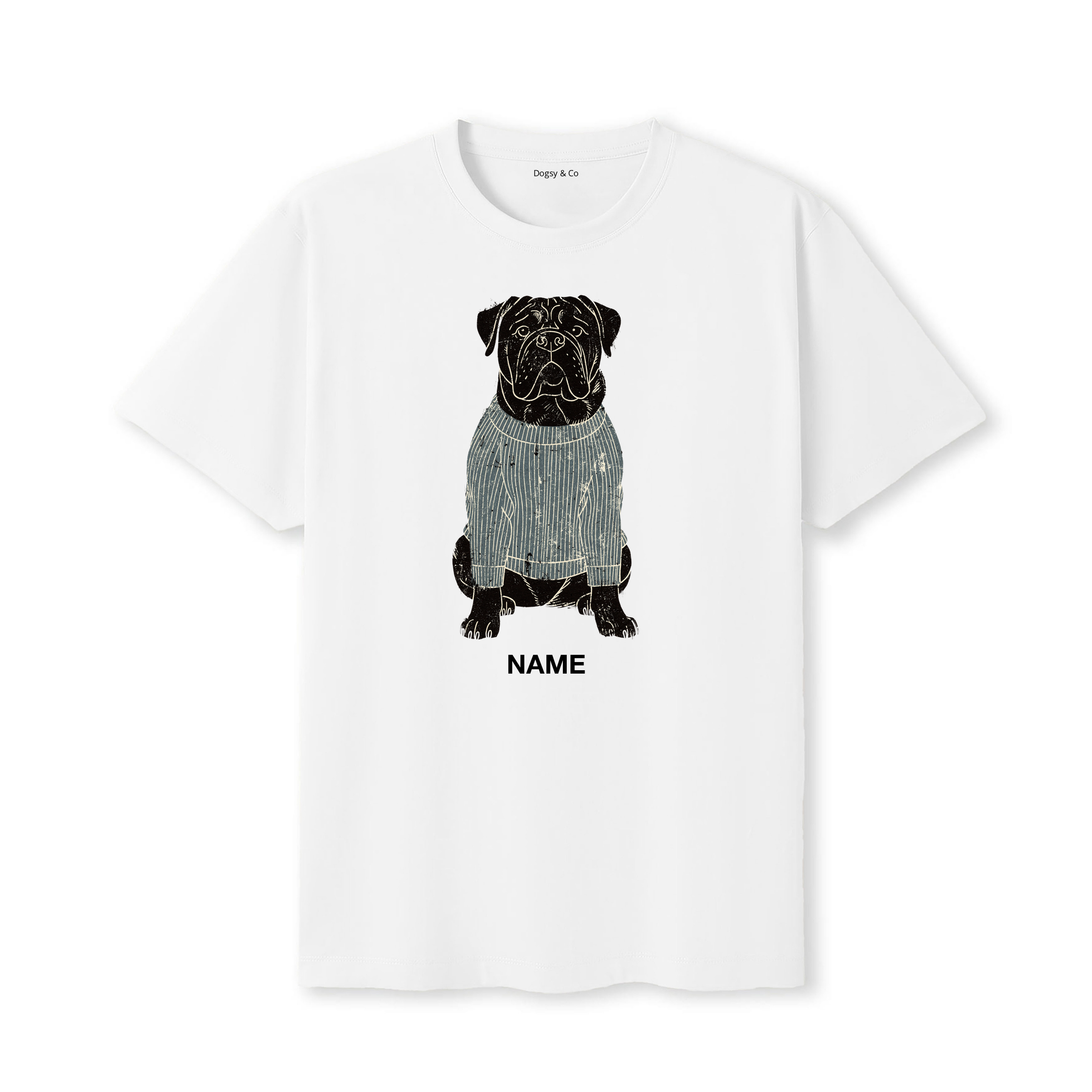 Bullmastiff Jumper Dog Custom T-Shirt - White