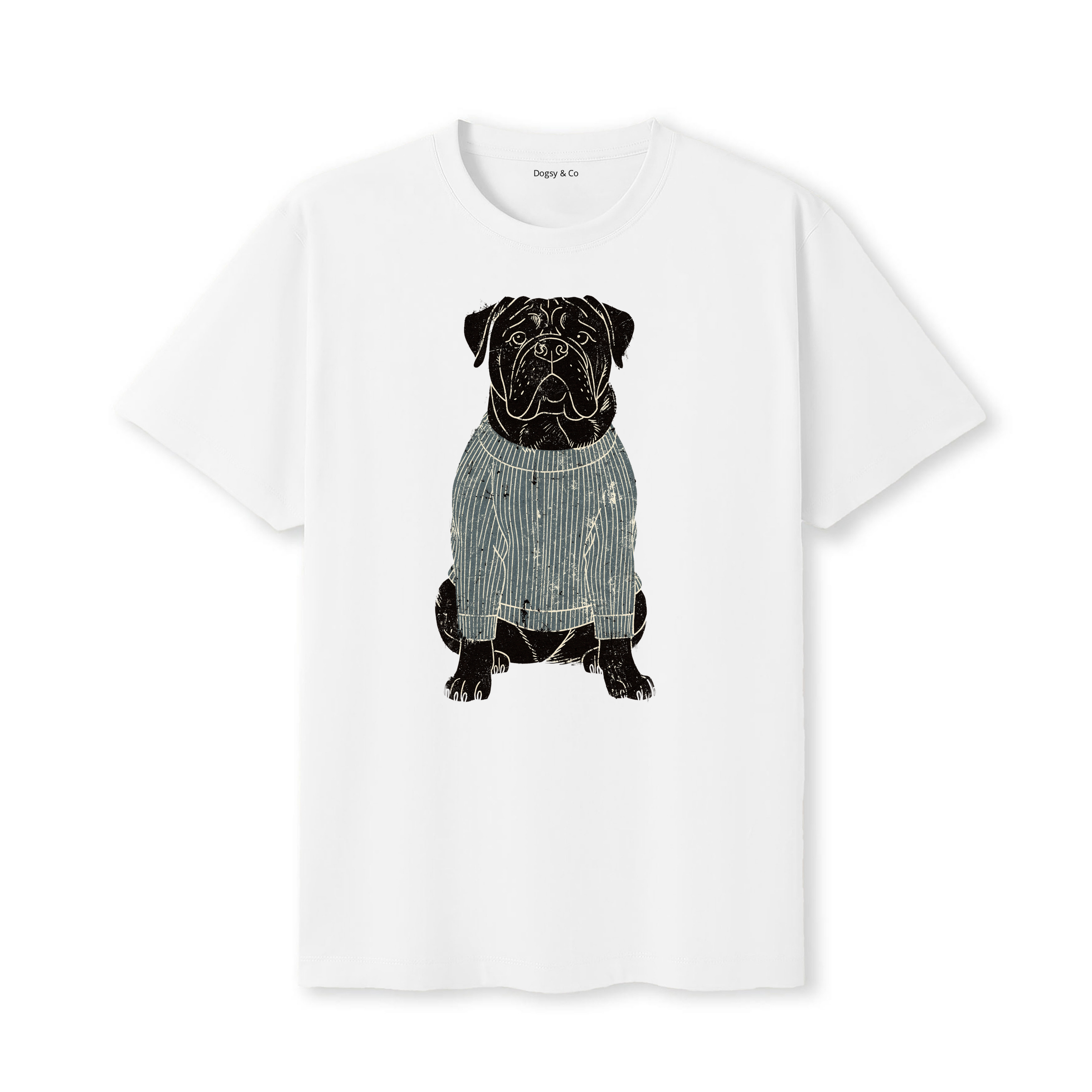 Bullmastiff Jumper Dog T-Shirt - White