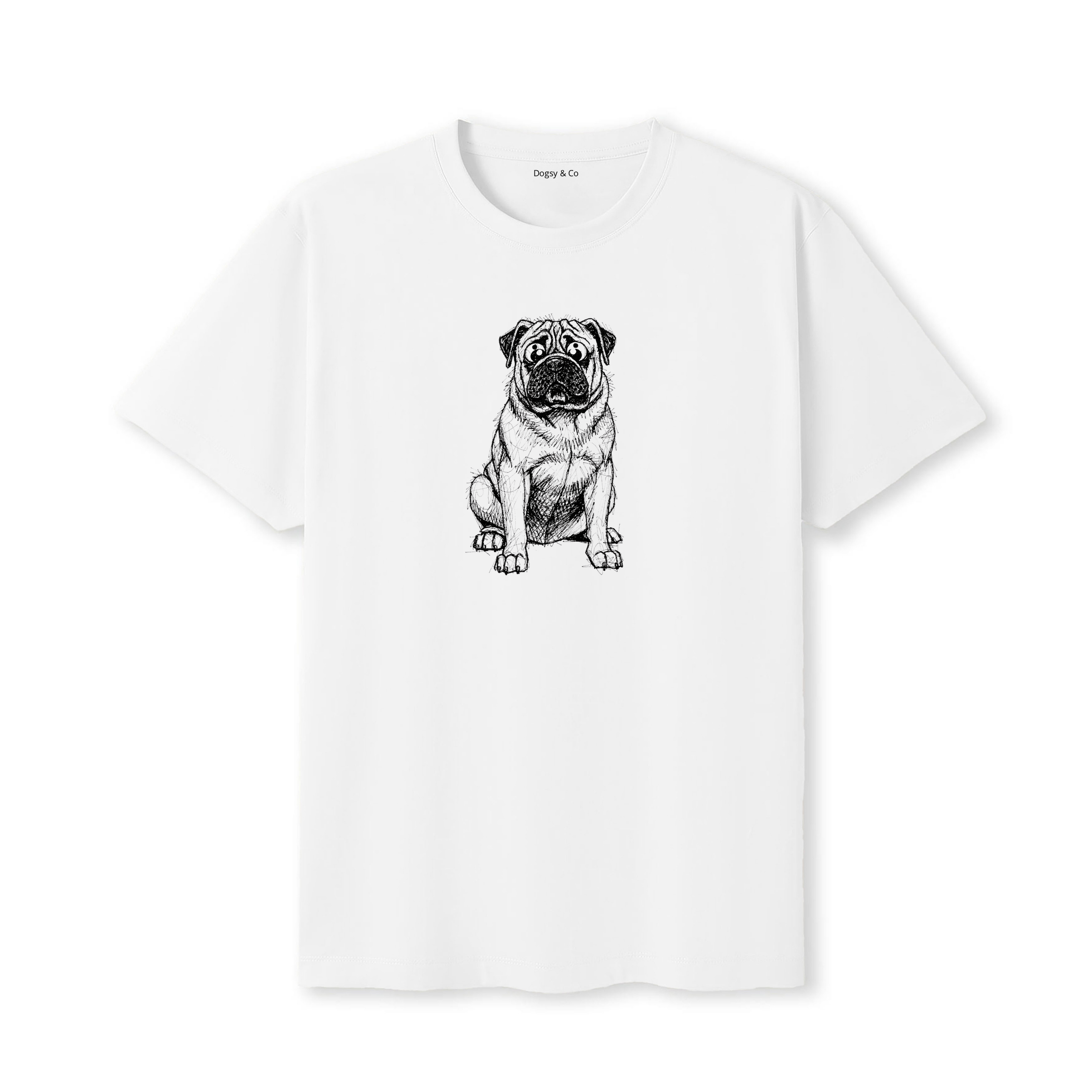 Bullmastiff Scraggy Dog T-Shirt - White