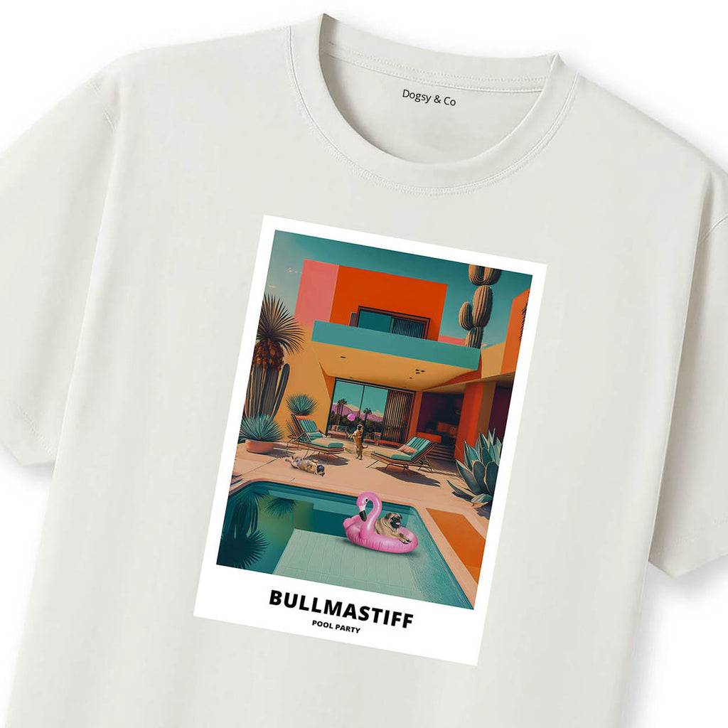 Bullmastiff Pool Party T-shirt