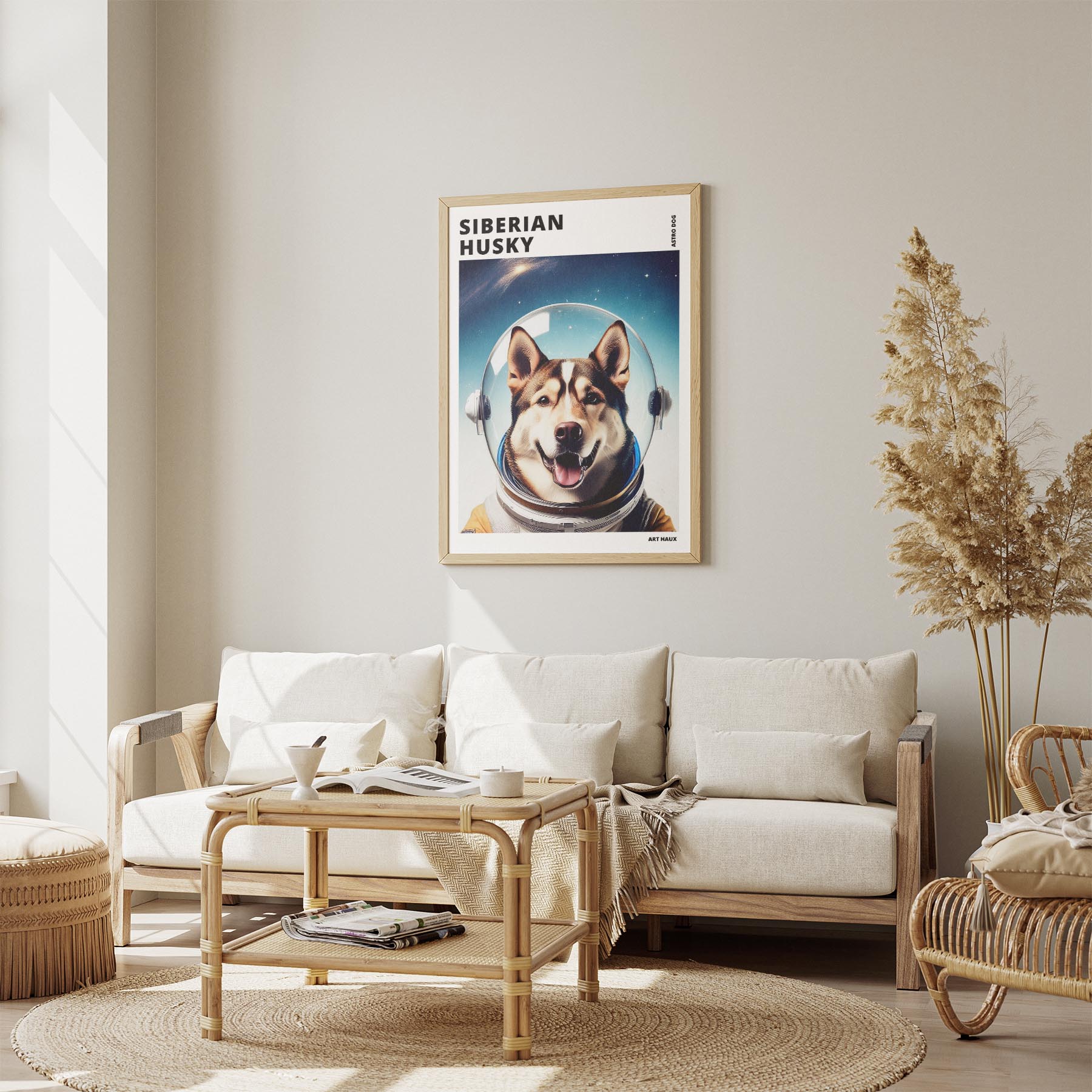 Siberian Husky Astronaut Dog Series with Text Astro Dog image 2