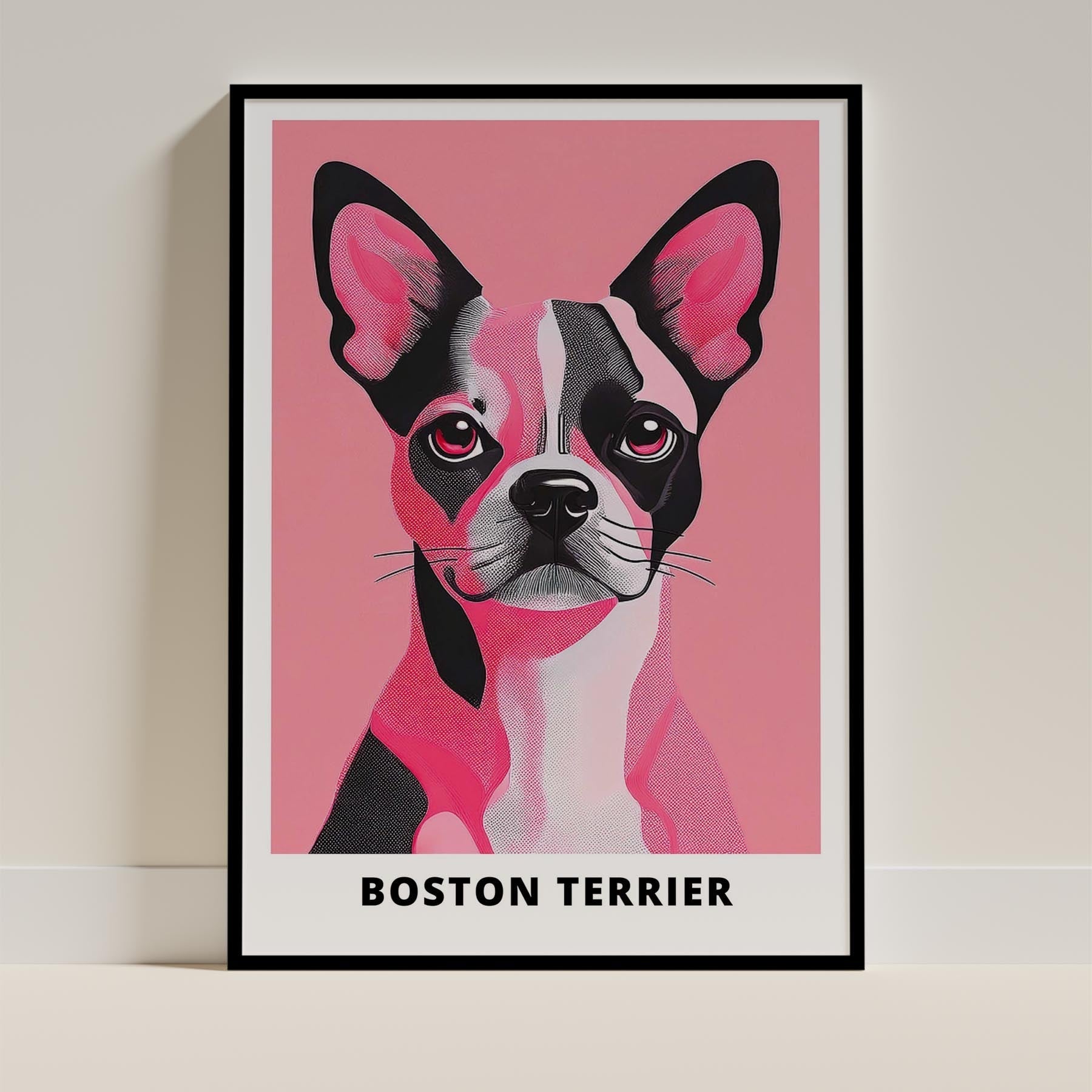 Boston Terrier Pink and Black Dog Series 2 image 0