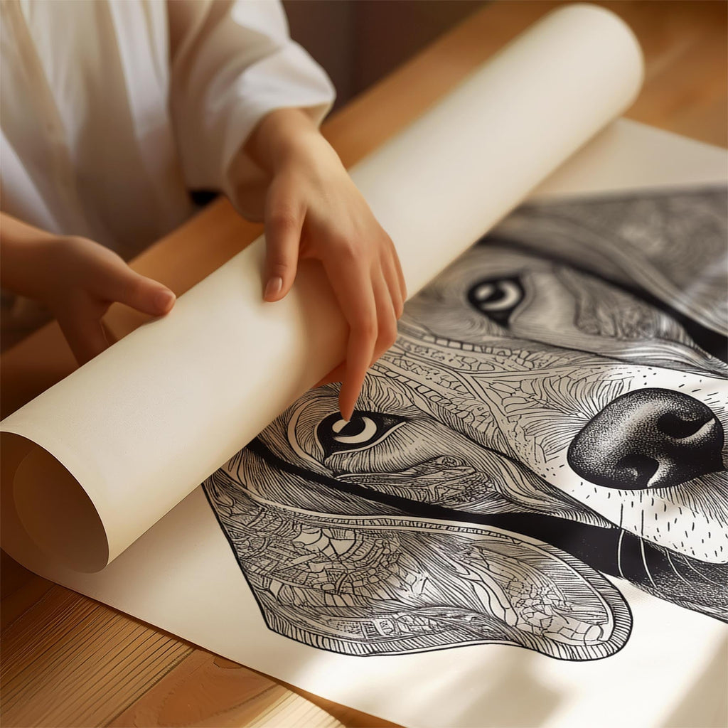 Irish Setter Mandala Black and White Dog Series image 1