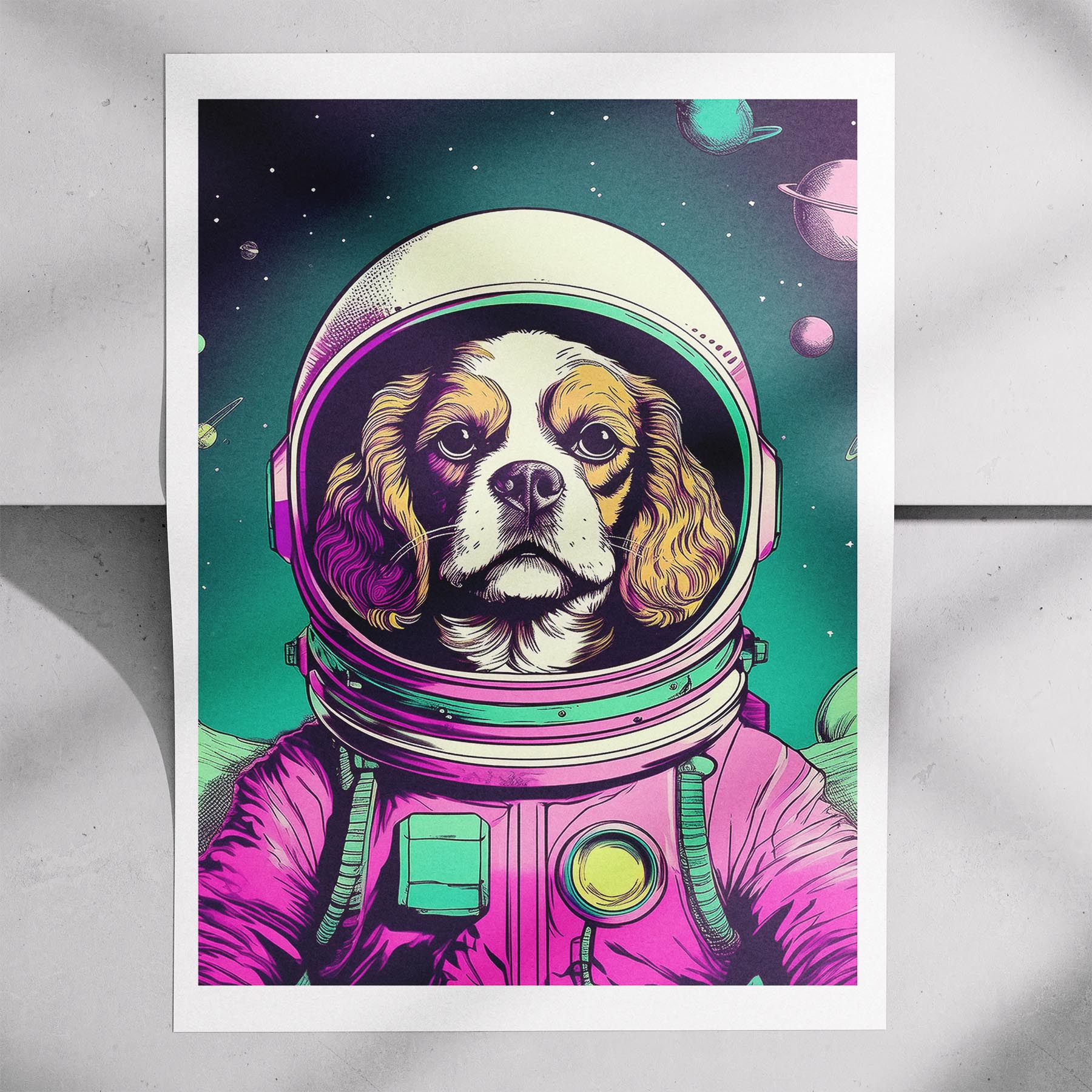 Cavalier Spaniel Space Dogs Series image 7