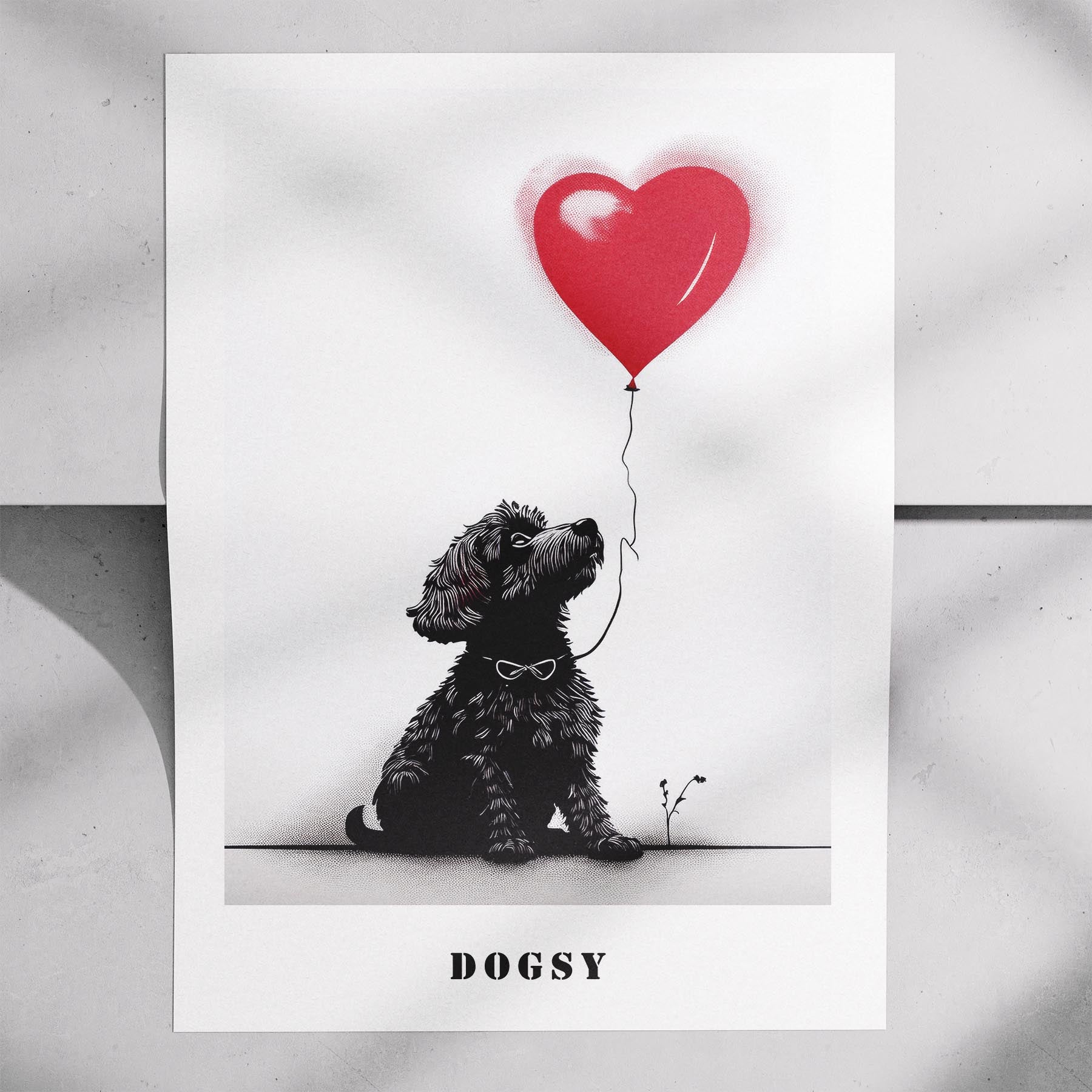 Maltese DOGSY Series inspired by the Art of Banksy with text Dogsy image 7