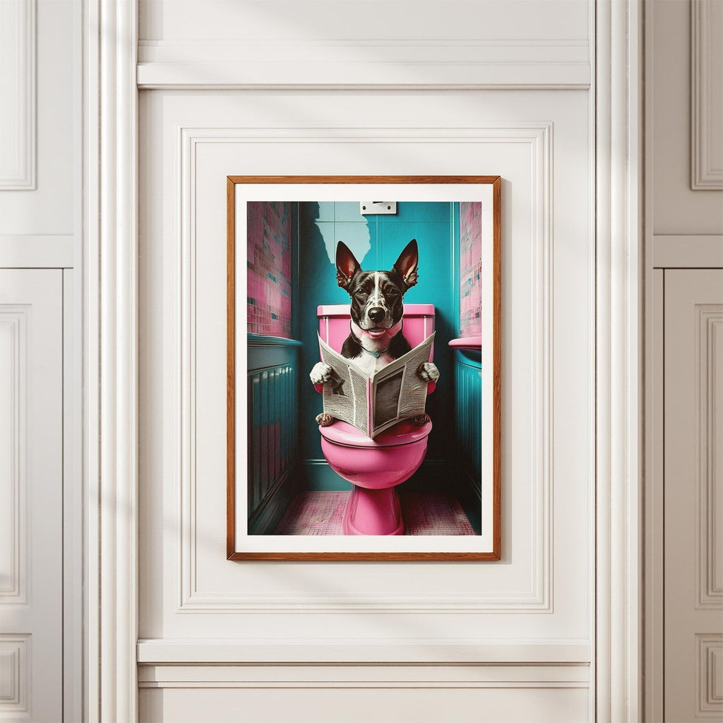 Cattle Dog Toilet Dogs PInk and Turquise image 3