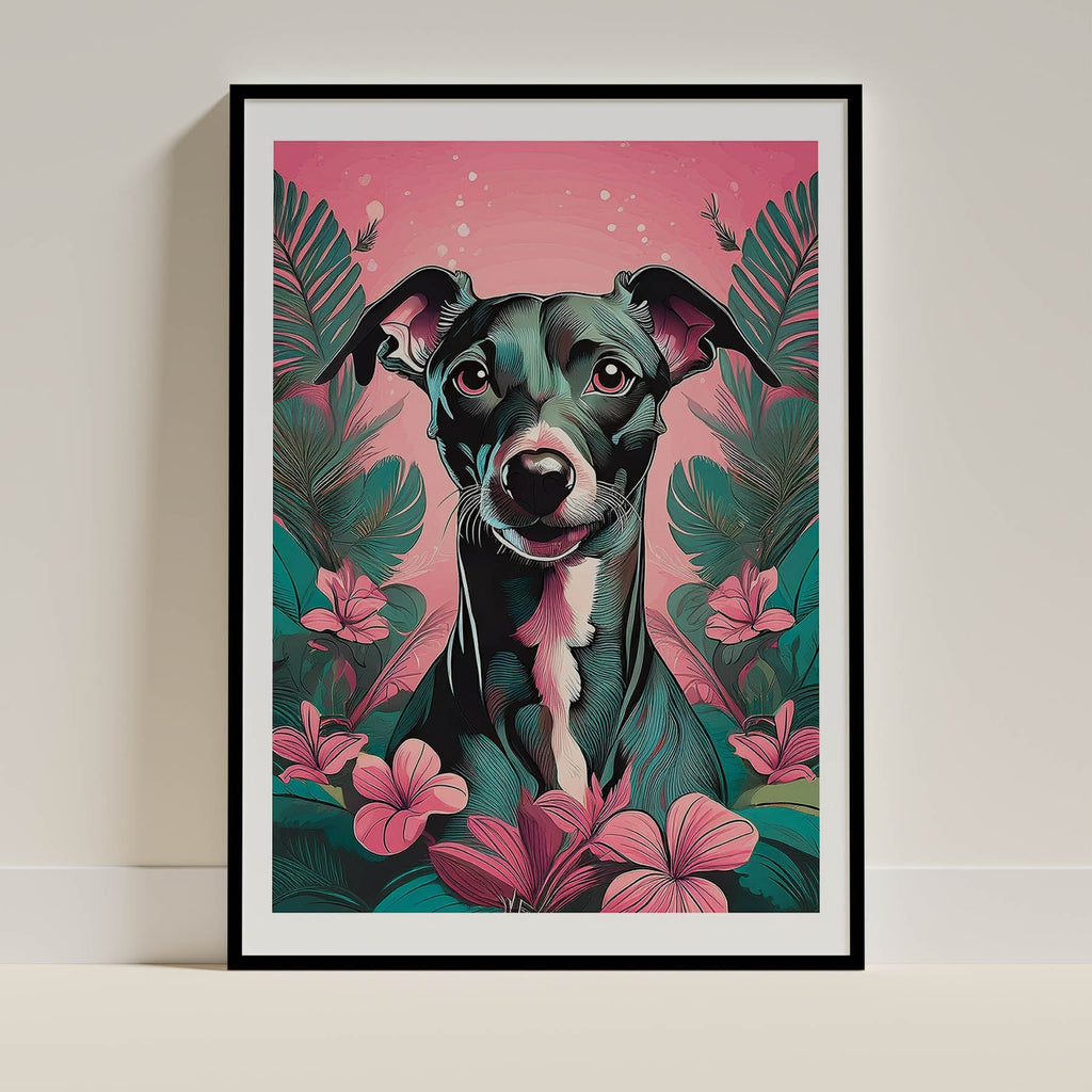 Italian Greyhound Flowery Dog image 0