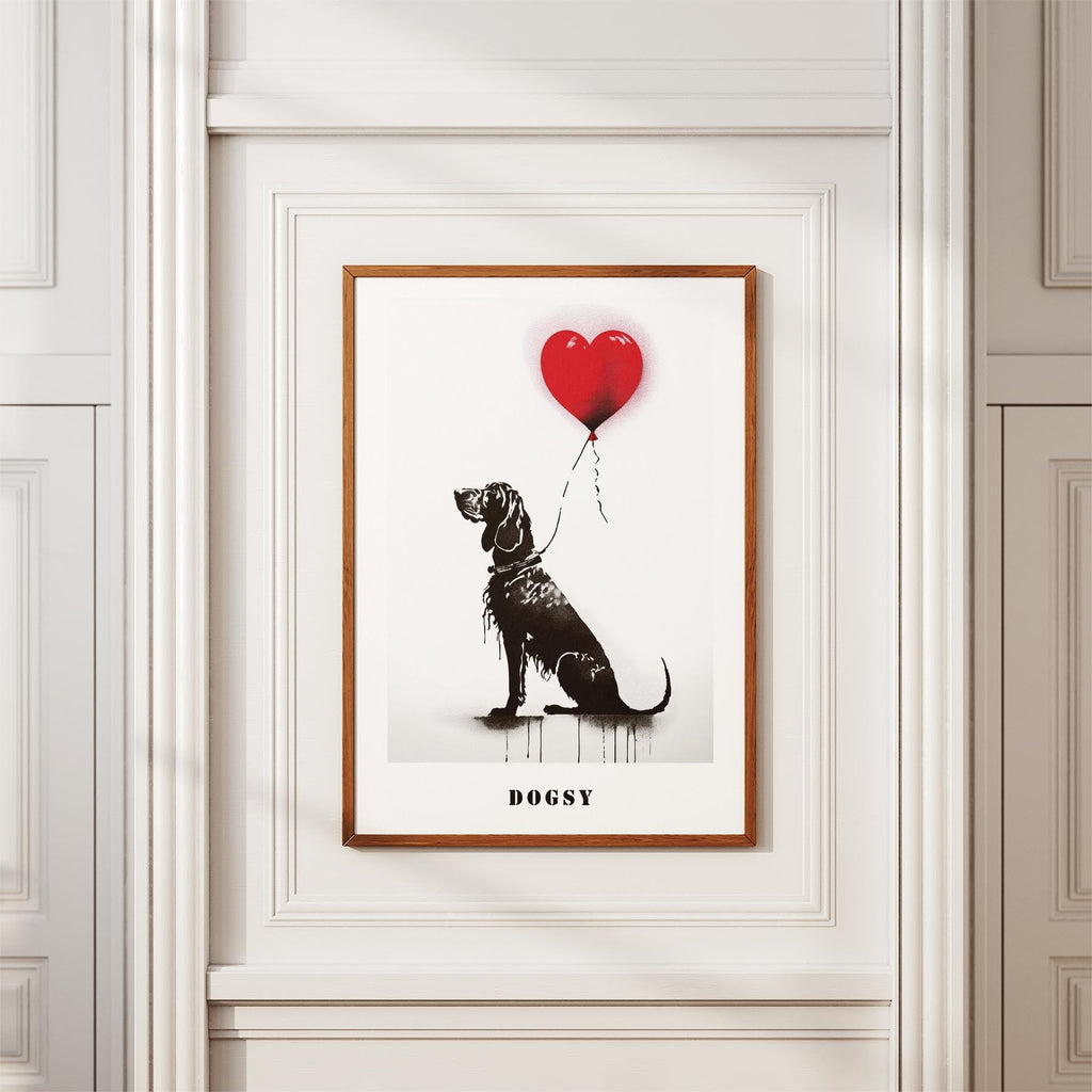 Bloodhound DOGSY Series inspired by the Art of Banksy with text Dogsy image 3