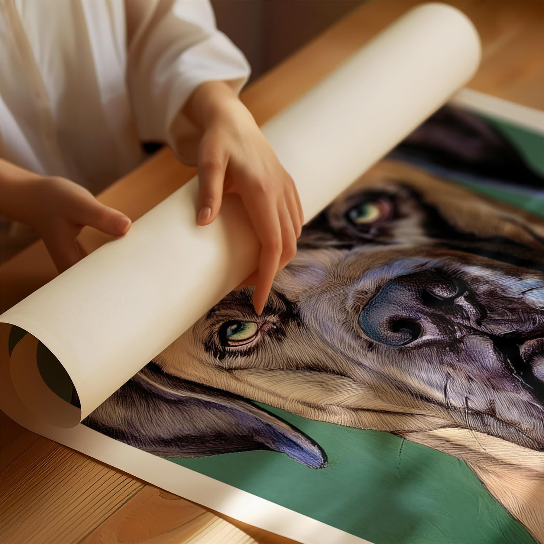 Neapolitan Mastiff Green Painted Series image 1