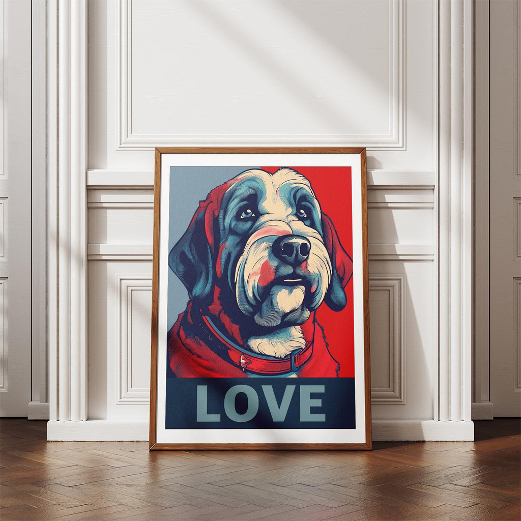 Old English Sheepdog LOVE Series Inspired by the Obama Poster image 4
