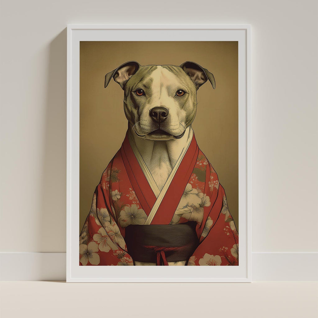 Staffordshire Bull Terrier Japanse Kimono Dog Series image 9