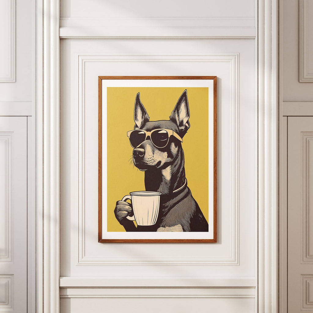 Pinscher Chillin Coffee Dog image 2