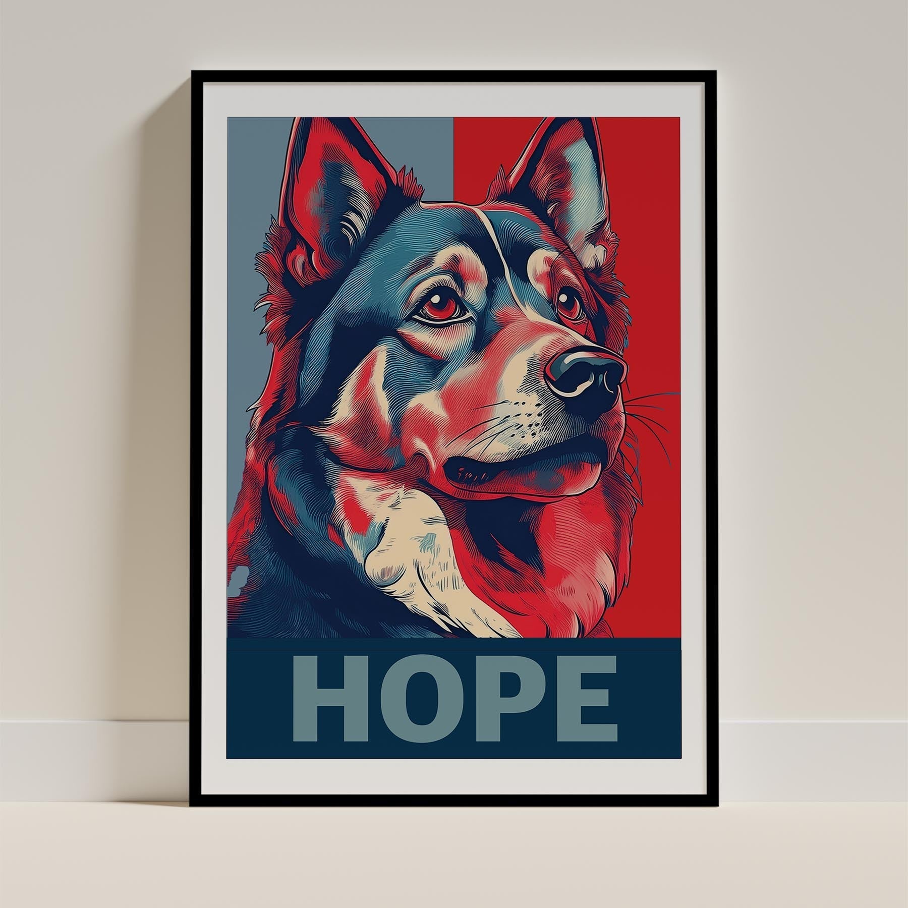 Finnish Lapphund HOPE Series Inspired by the Obama Poster image 0