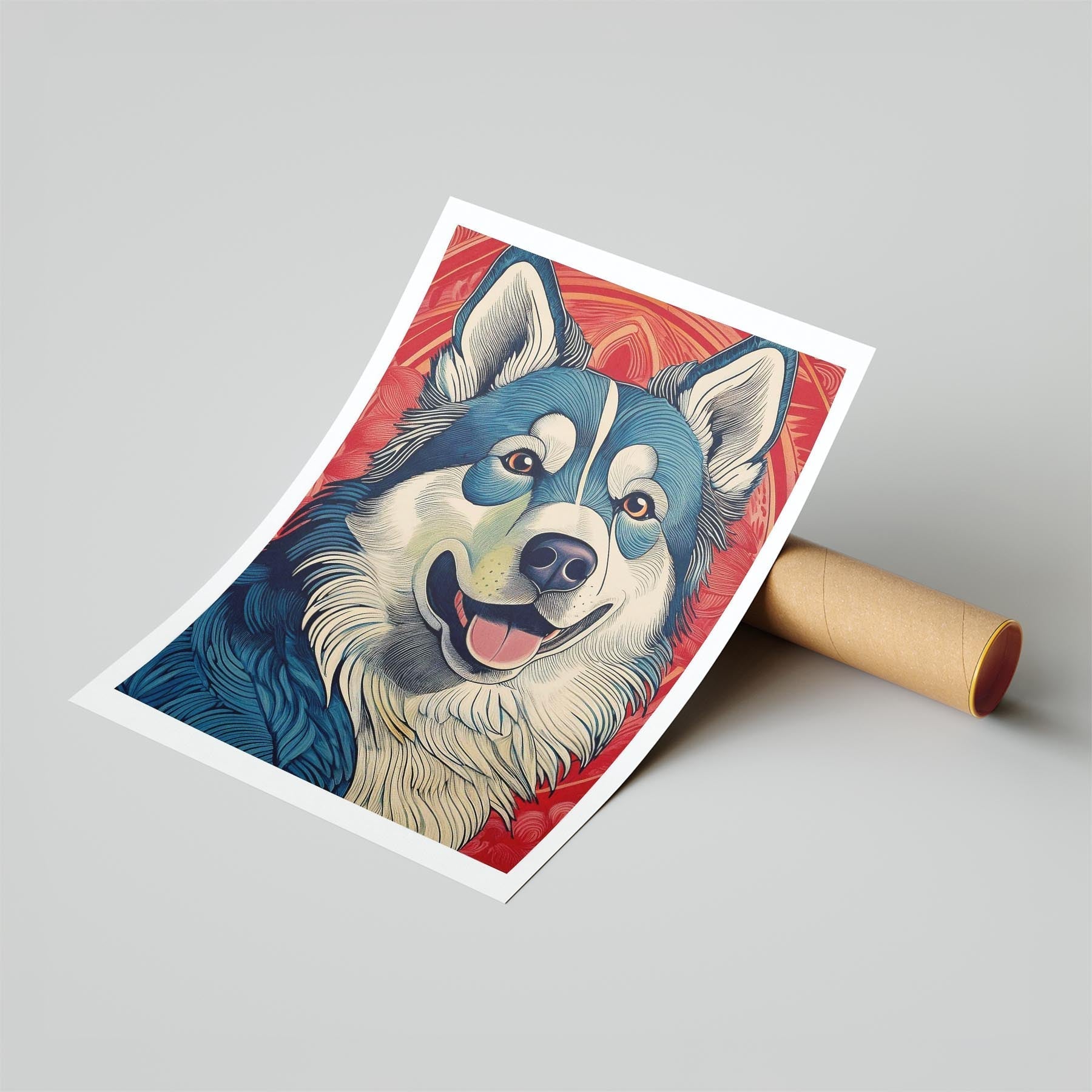 Alaskan Malamute Hokusai Japanese Inspired Dog Series 1 image 6