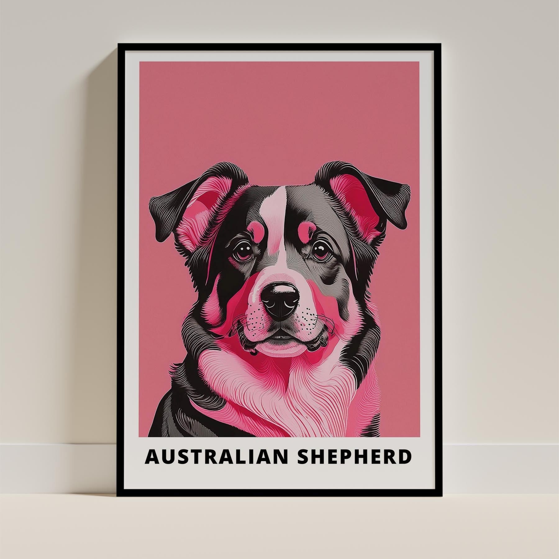 Australian Shepherd Pink and Black Dog Series 1 image 0