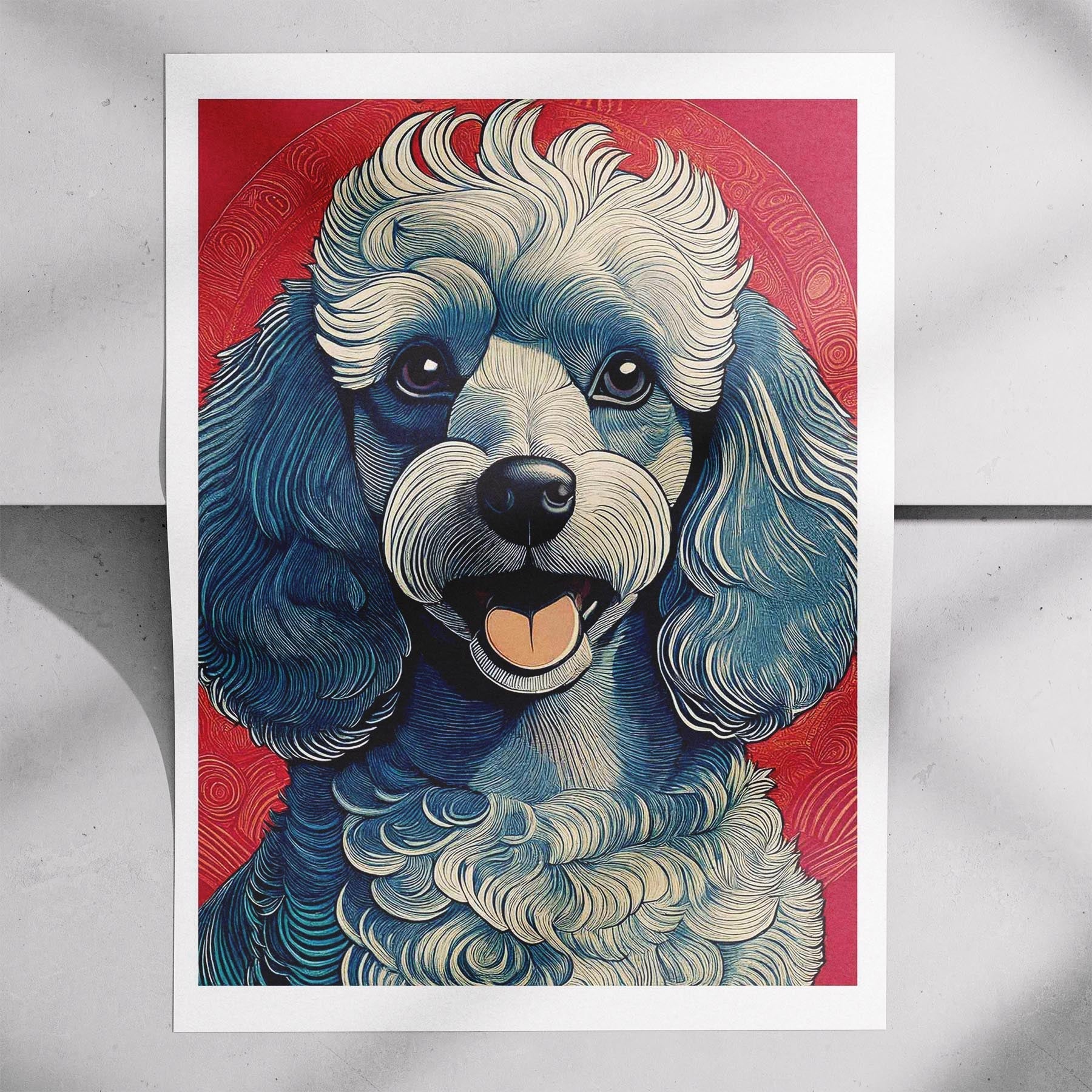 Poodle Hokusai Japanese Inspired Dog Series 1 image 7