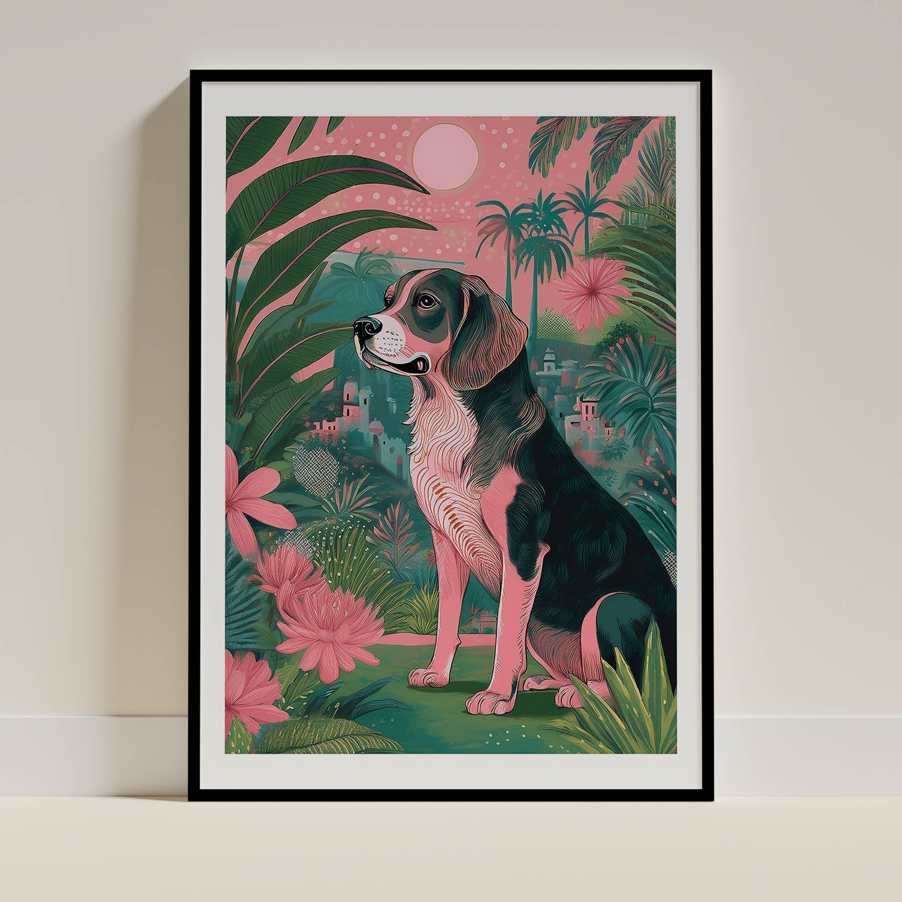 Beagle Flowery Dog image 0