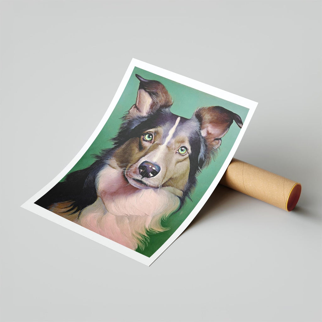 Border Collie Green Painted Series image 6