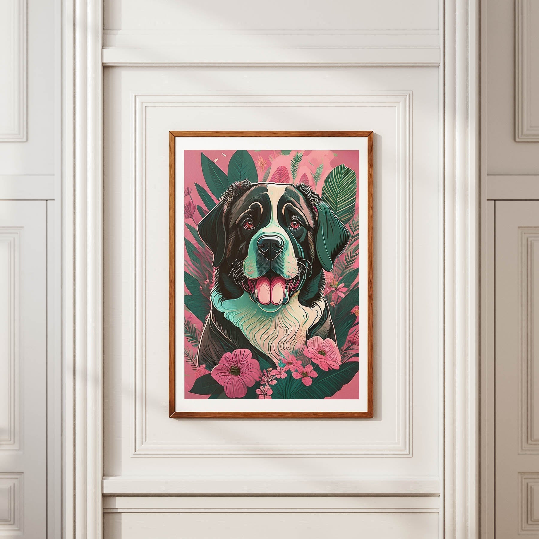 Saint Bernard Flowery Dog image 3