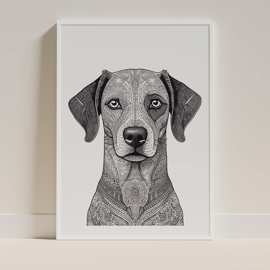 Dalmatian Mandala Black and White Dog Series image 9