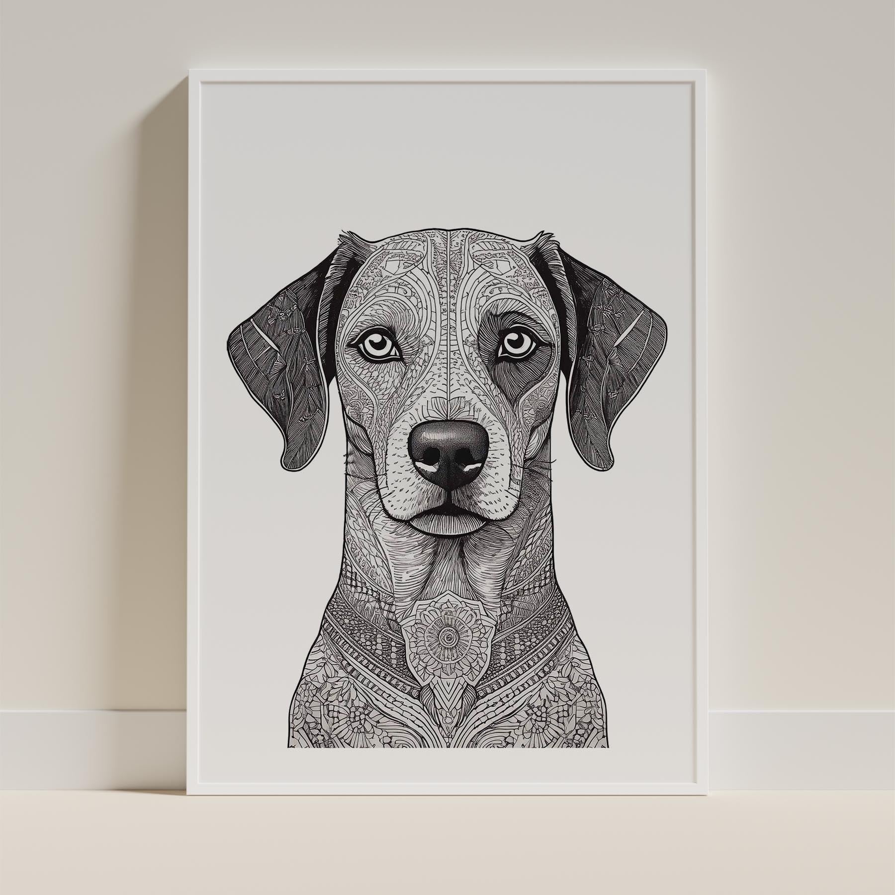 Dalmatian Mandala Black and White Dog Series image 9