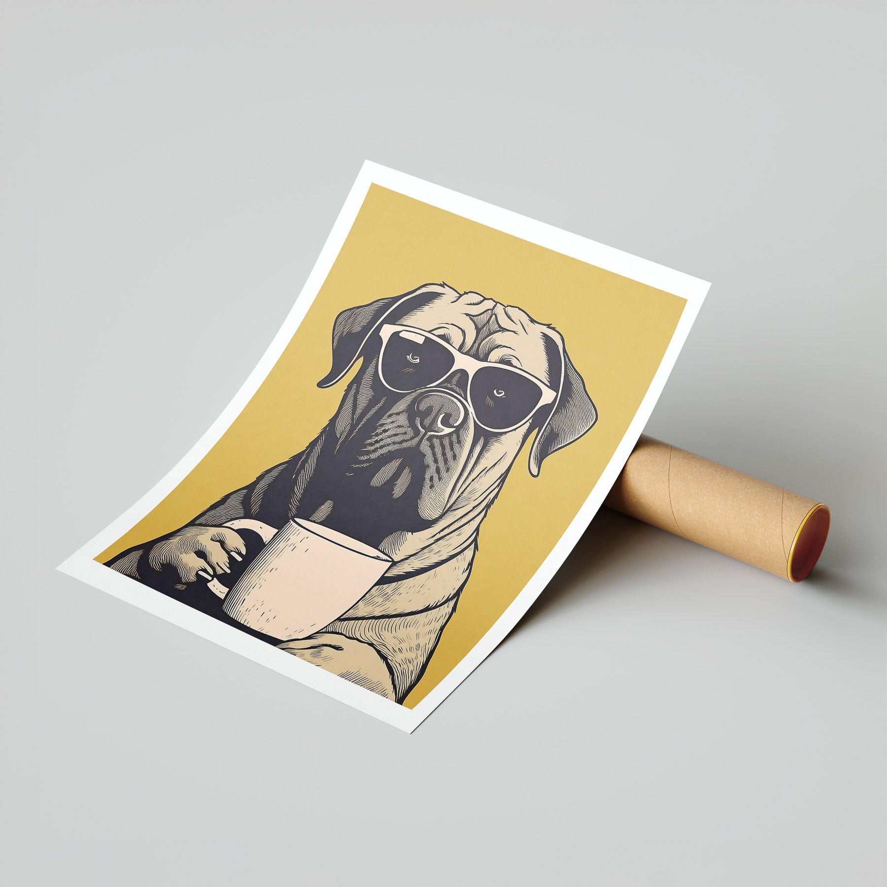 Bullmastiff Chillin Coffee Dog image 7