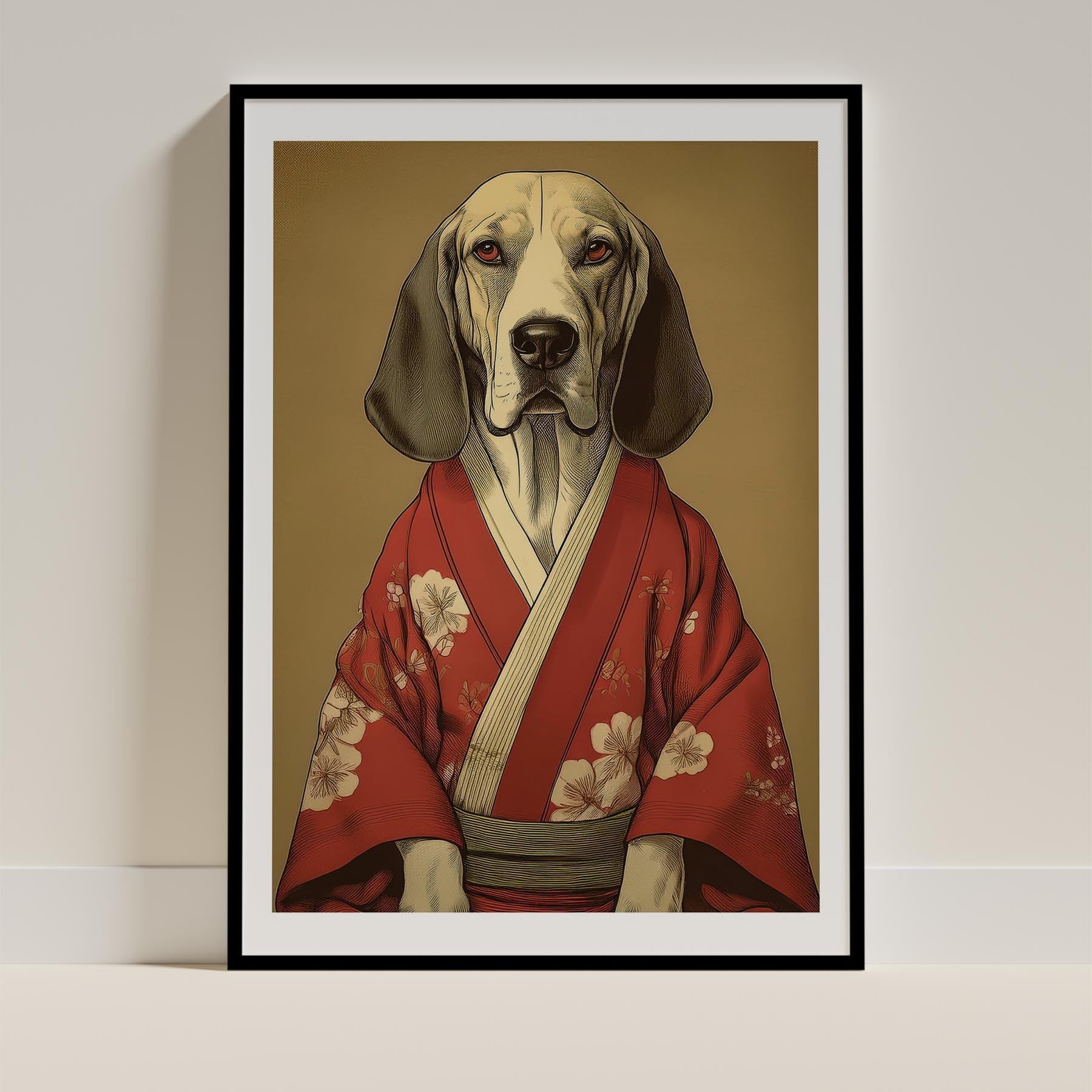 Bloodhound Japanse Kimono Dog Series image 0