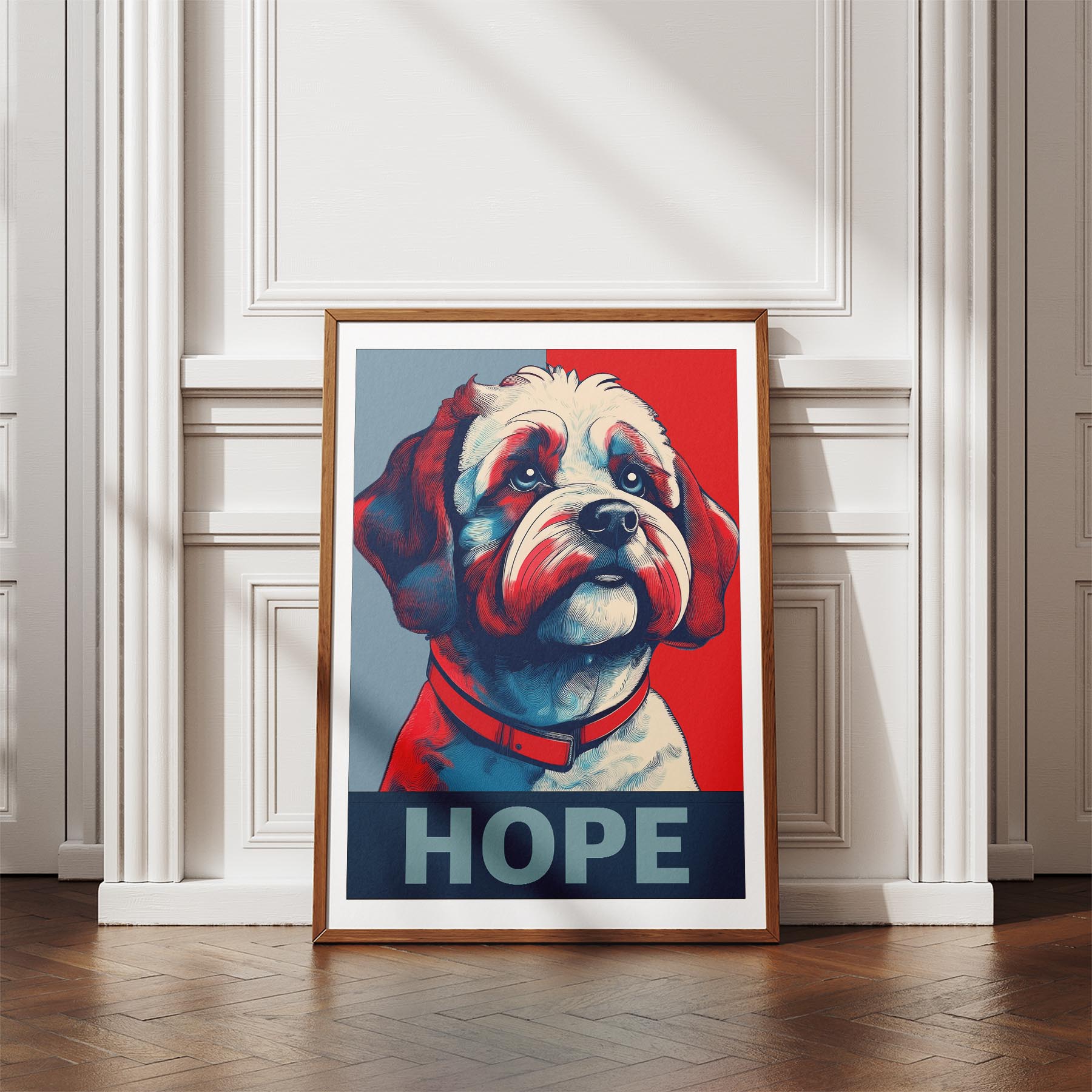 Bichon Frise HOPE Series Inspired by the Obama Poster image 4