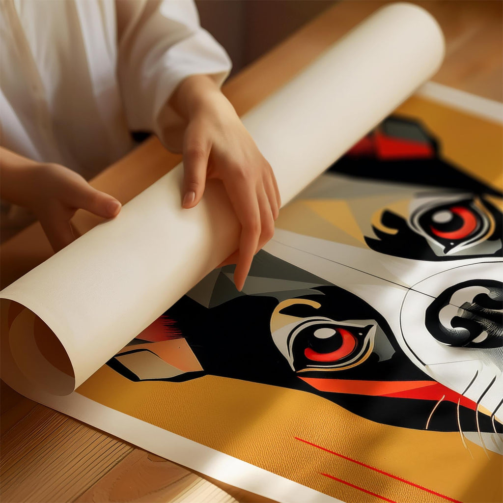 Boston Terrier Geometric Orange Series image 1