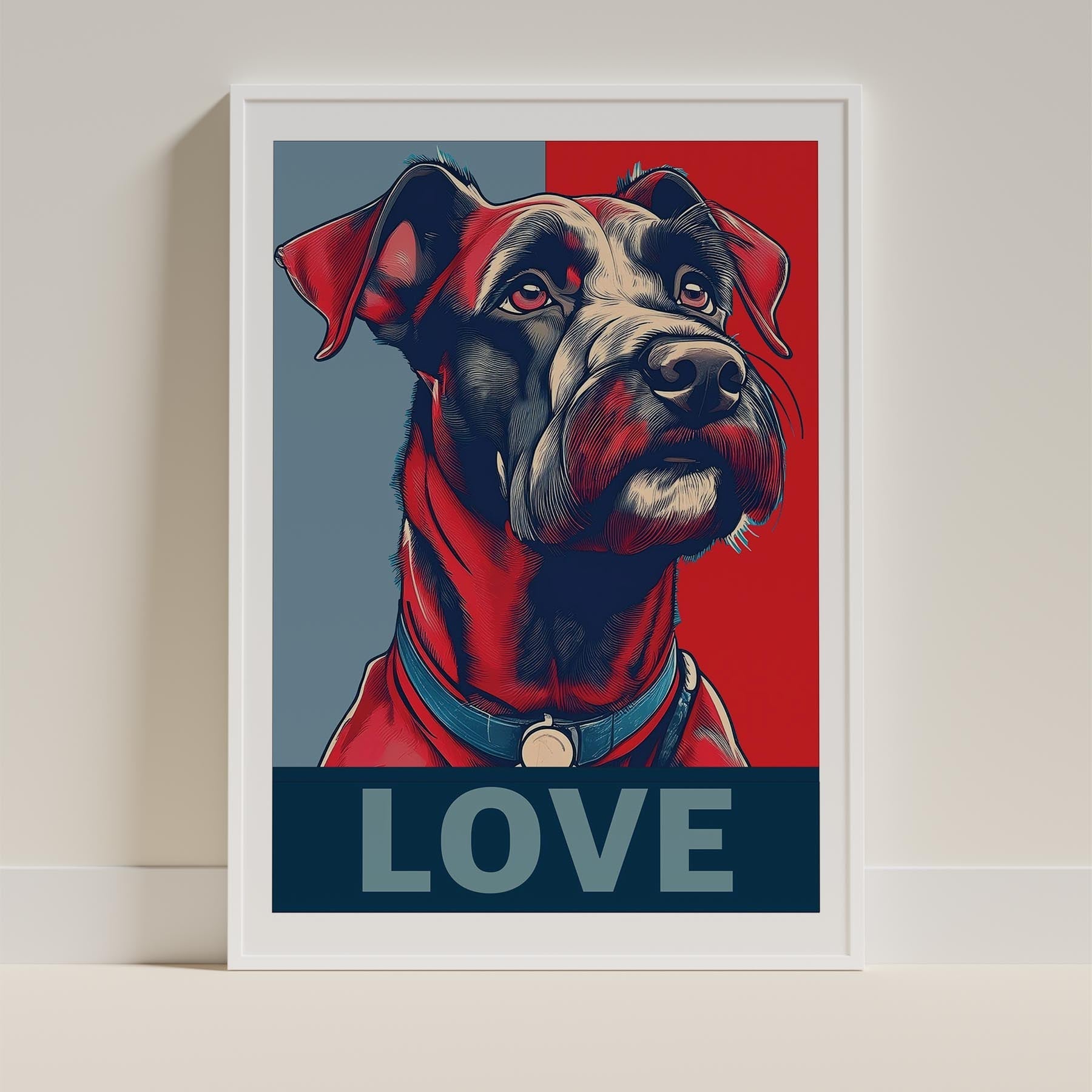 Black Russian Terrier LOVE Series Inspired by the Obama Poster image 9