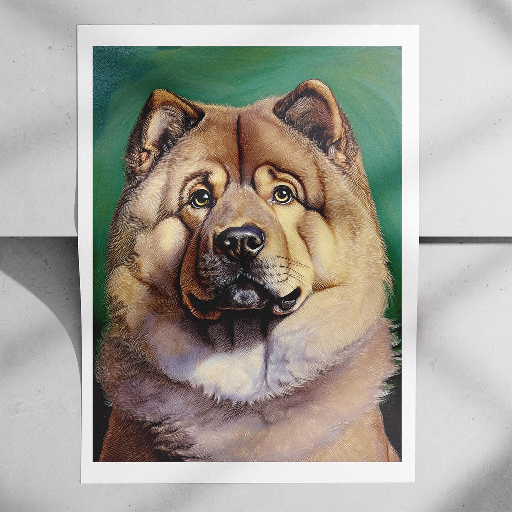 Chow Chow Green Painted Series image 7