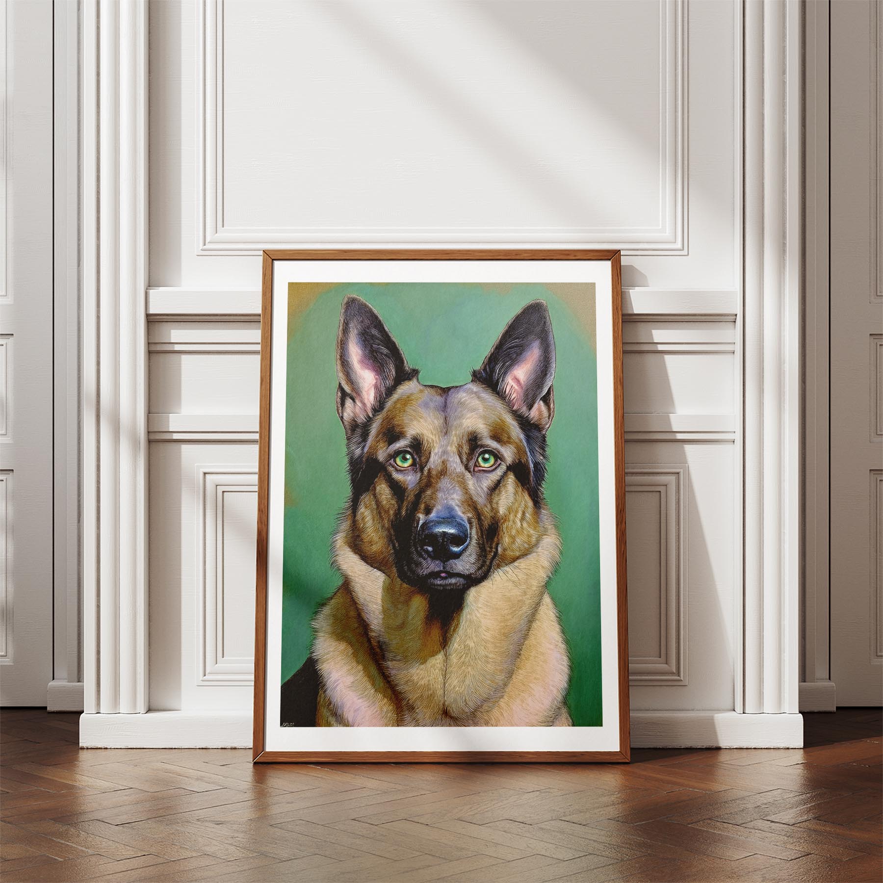 German Shepherd Green Painted Series image 4