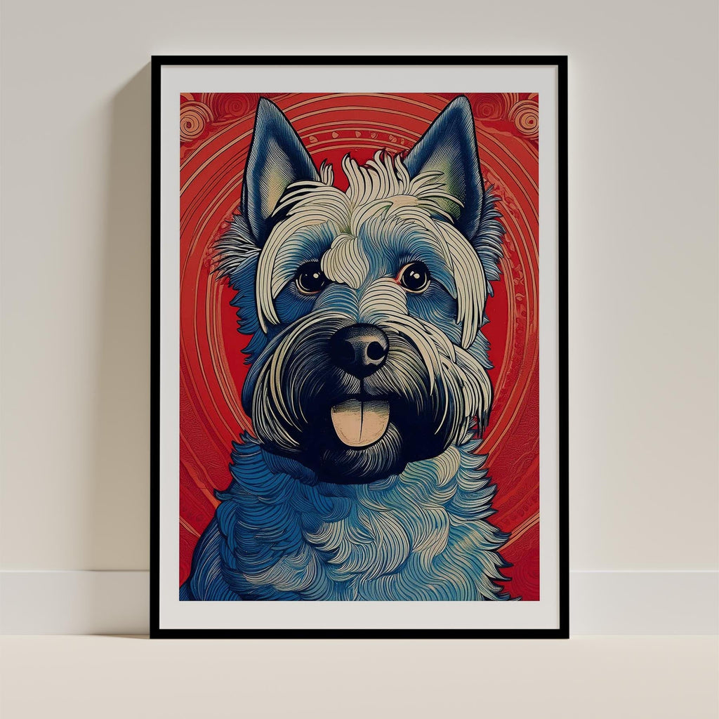 Scottish Terrier Hokusai Japanese Inspired Dog Series image 0