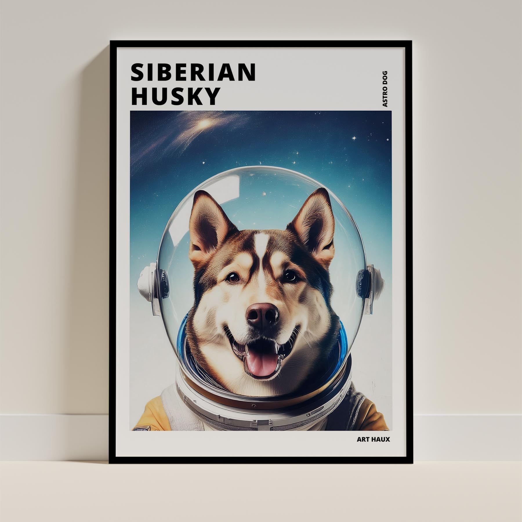 Siberian Husky Astronaut Dog Series with Text Astro Dog image 11