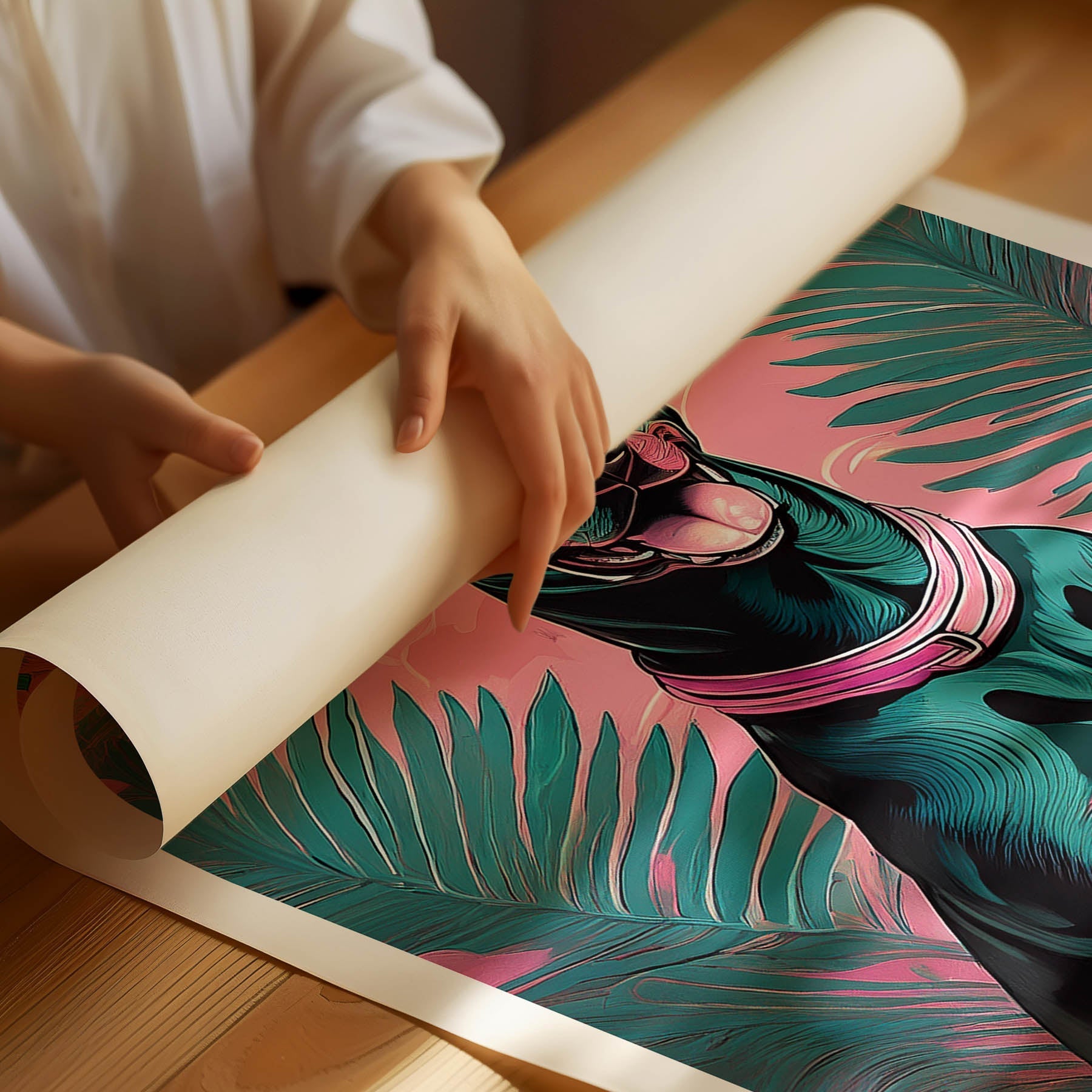 Doberman Flowery Dog image 1