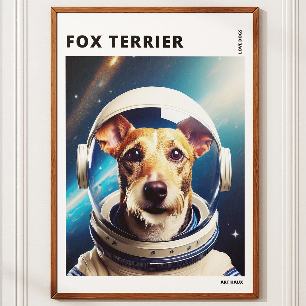 Fox Terrier Astronaut Dog Series with Text Astro Dog image 10