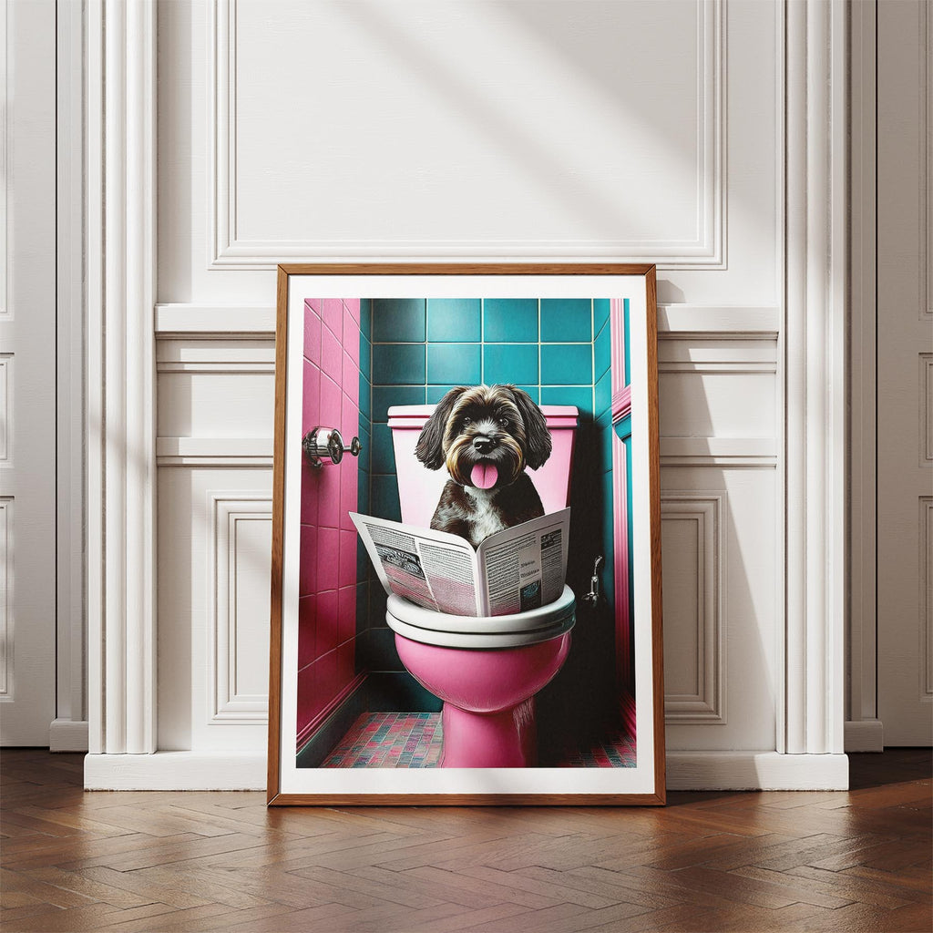 Moodle Toilet Dogs PInk and Turquise image 4