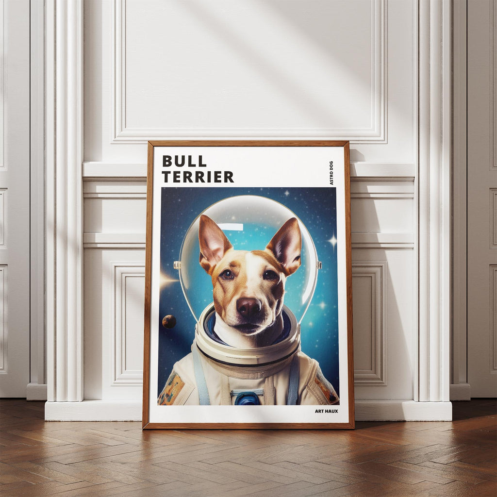 Bull Terrier Astronaut Dog Series with Text Astro Dog image 4