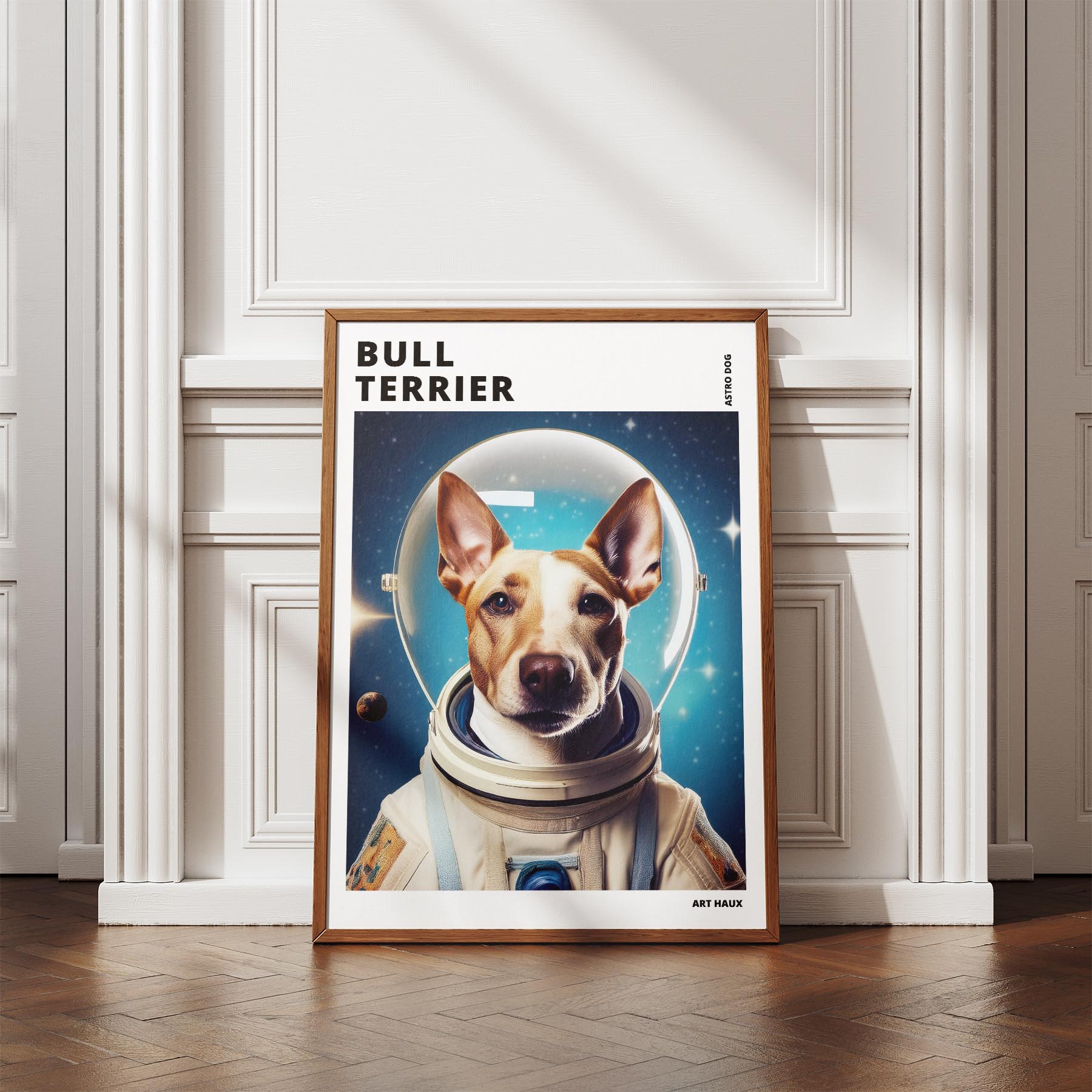 Bull Terrier Astronaut Dog Series with Text Astro Dog image 4