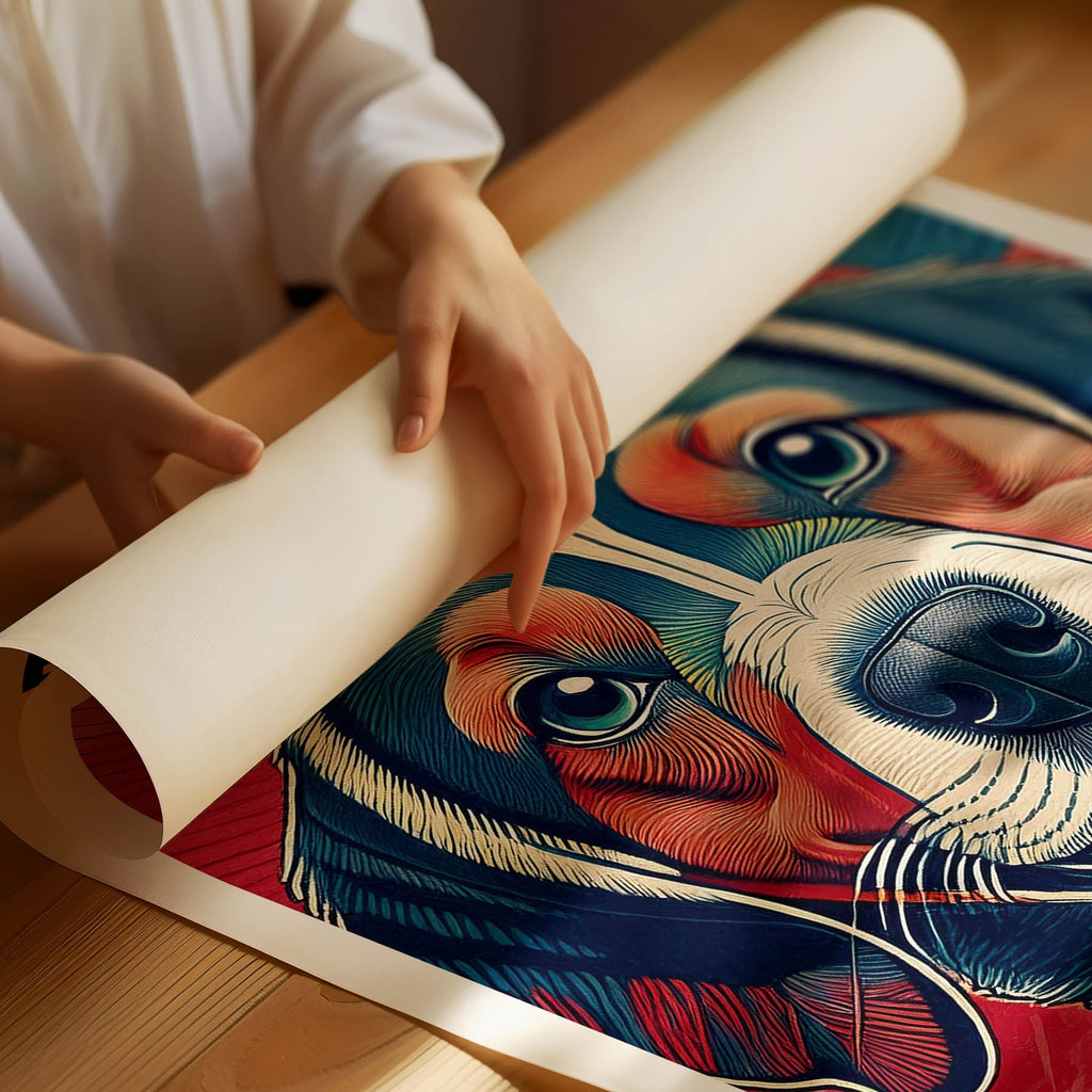 Beagle Hokusai Japanese Inspired Dog Series with Text image 1