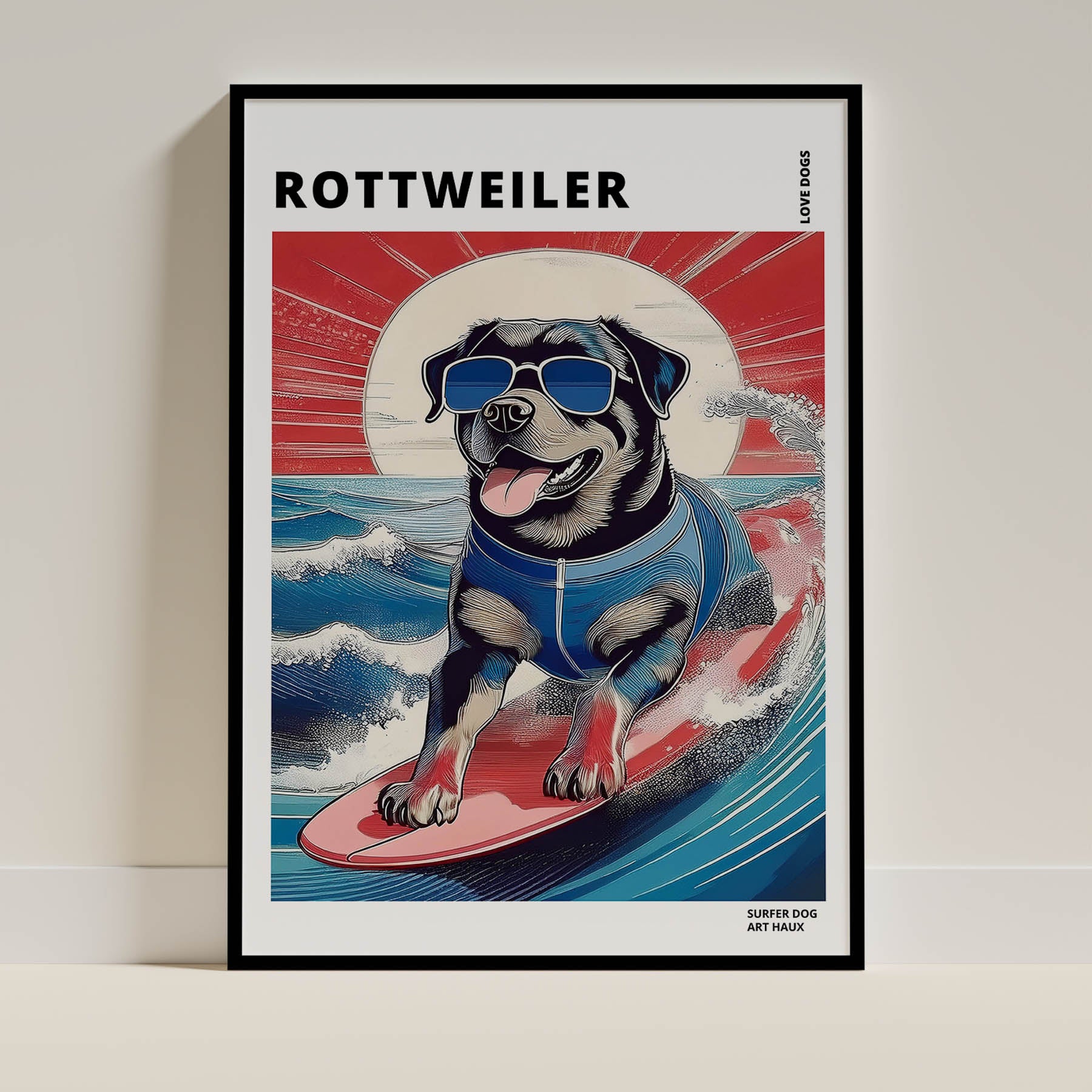 Rottweiler Dog Art Print Unframed Vol 2 | 8 Unique Designs | Wall Art Gift for Dog Lovers - Image 2 | Dogsy & Co