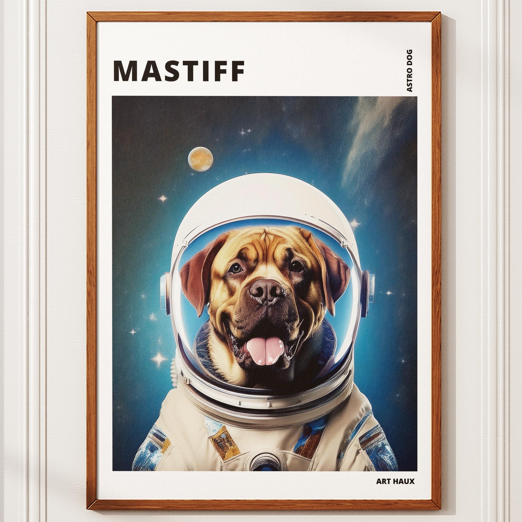 Mastiff Astronaut Dog Series with Text Astro Dog image 10