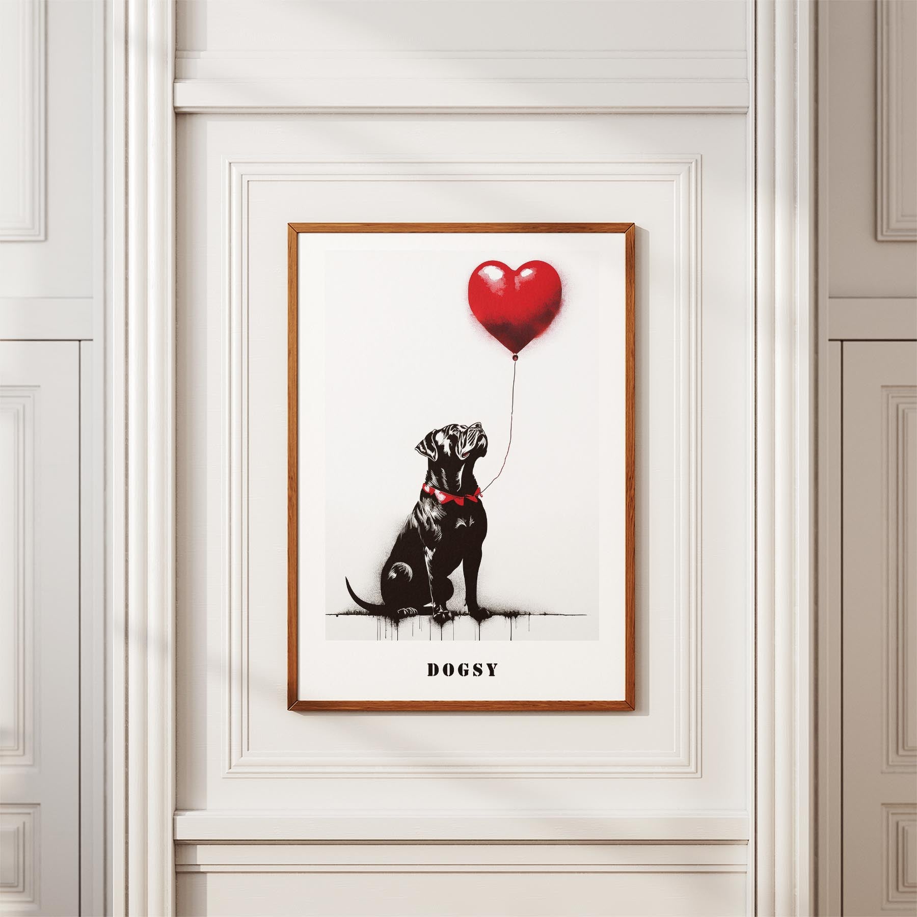 Bullmastiff DOGSY Series inspired by the Art of Banksy with text Dogsy image 3