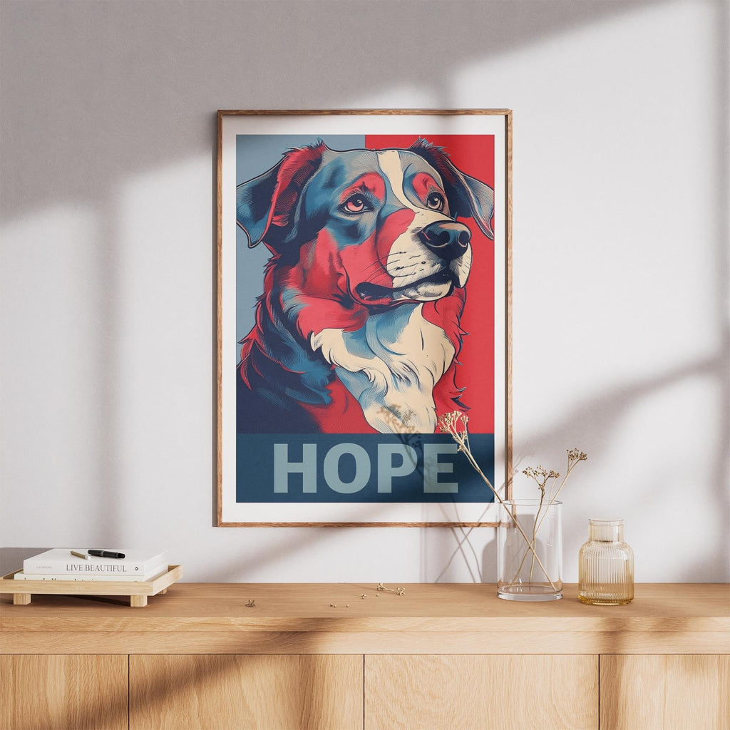 Australian Shepherd HOPE Series Inspired by the Obama Poster image 8