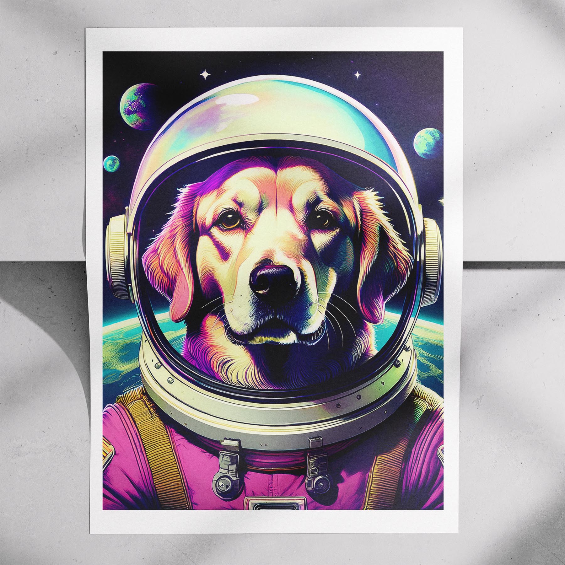 Golden Retriever Space Dogs Series image 7
