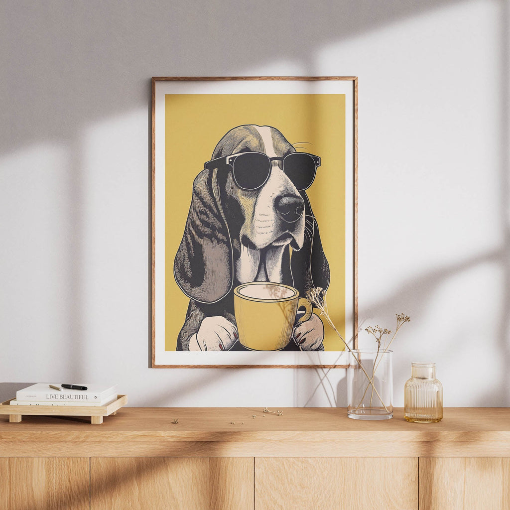 Basseet Hound Chillin Coffee Dog image 8